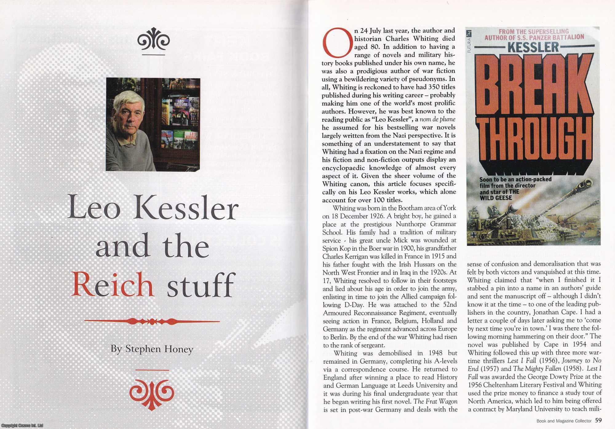 Stephen Honey - Leo Kessler and The Reich Stuff. This is an original article separated from an issue of The Book & Magazine Collector publication, 2008.