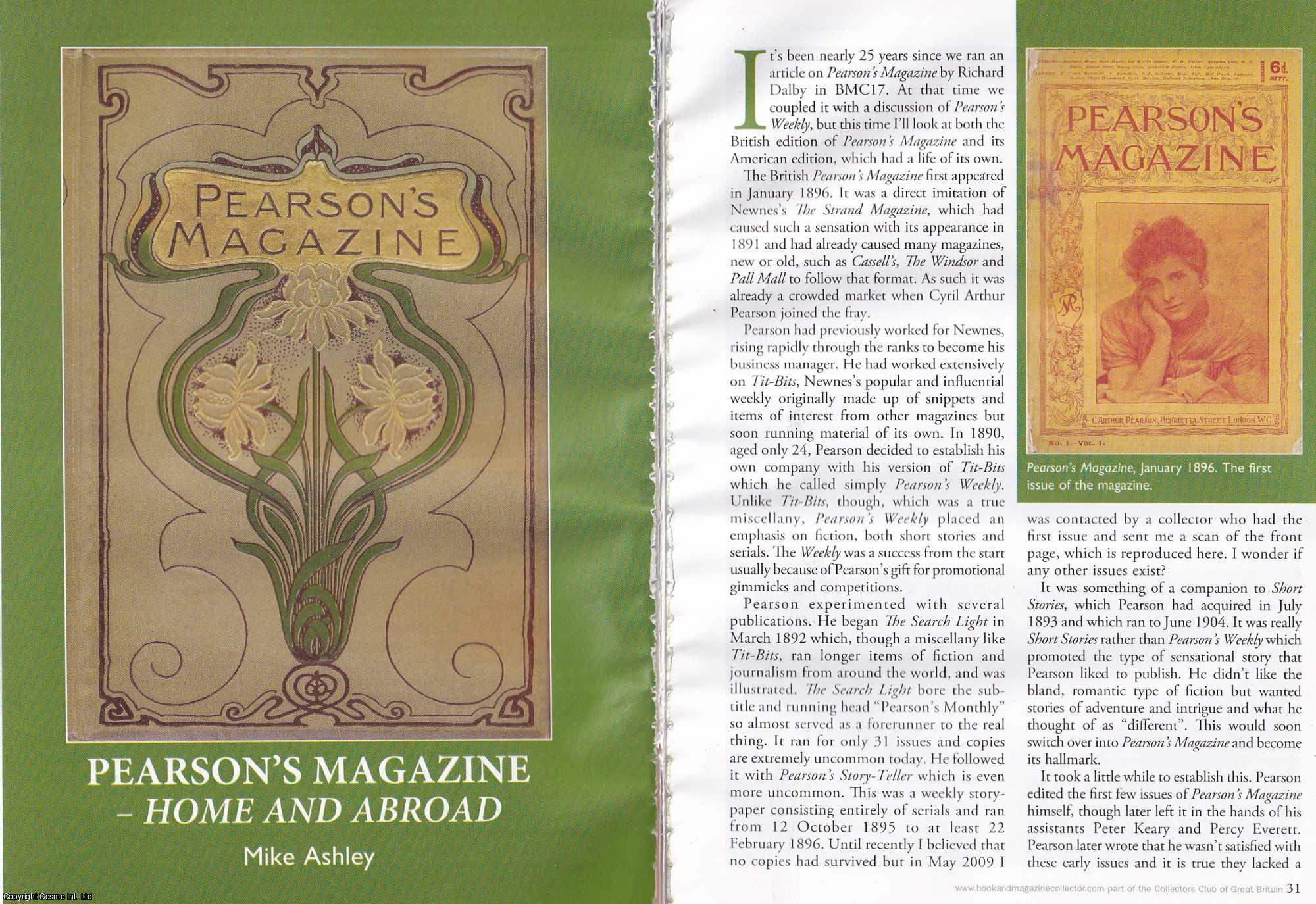 Mike Ashley - Pearson's Magazine. Home and Abroad. This is an original article separated from an issue of The Book & Magazine Collector publication, 2010.