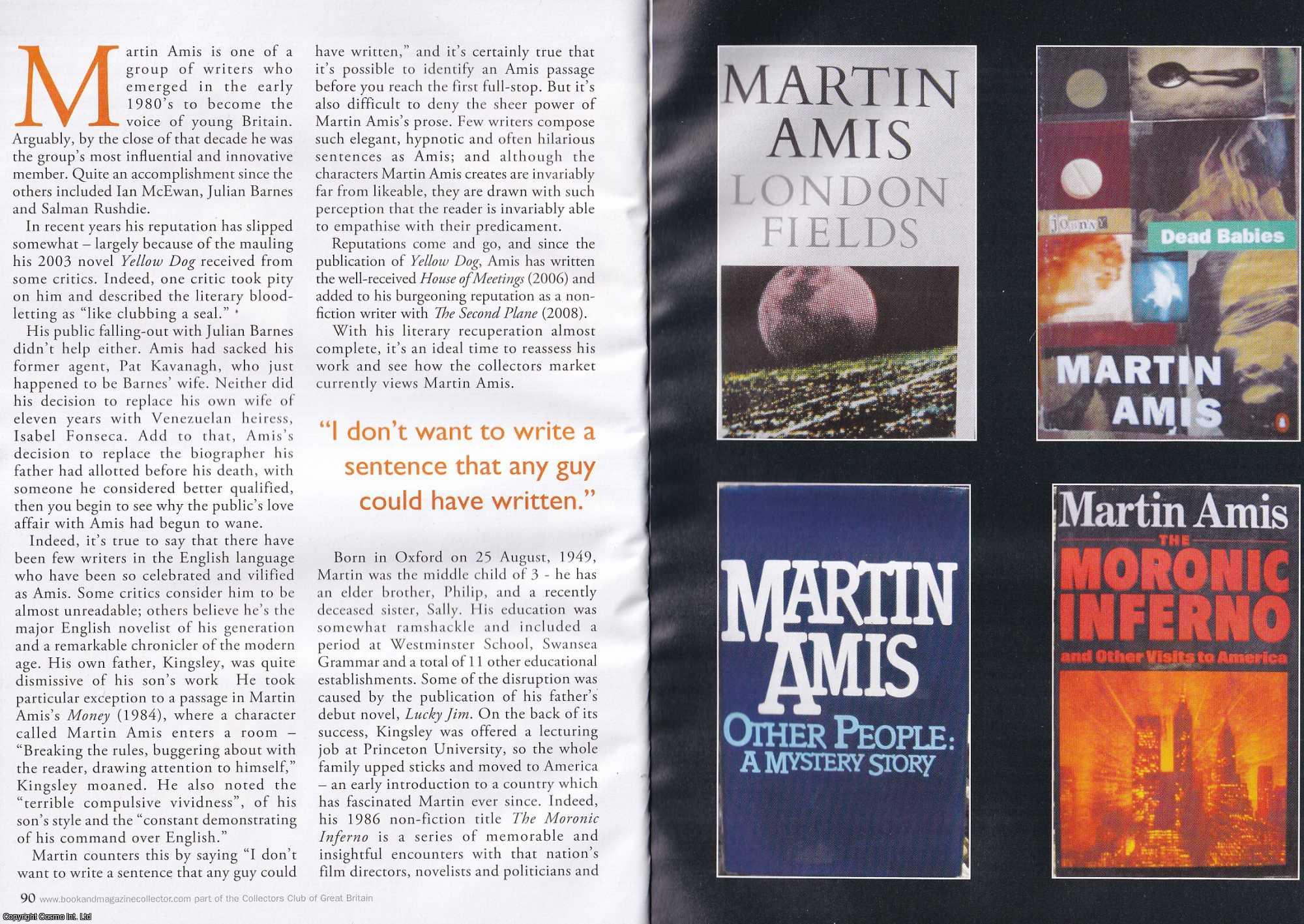 David Howard - Martin Amis. This is an original article separated from an issue of The Book & Magazine Collector publication, 2010.