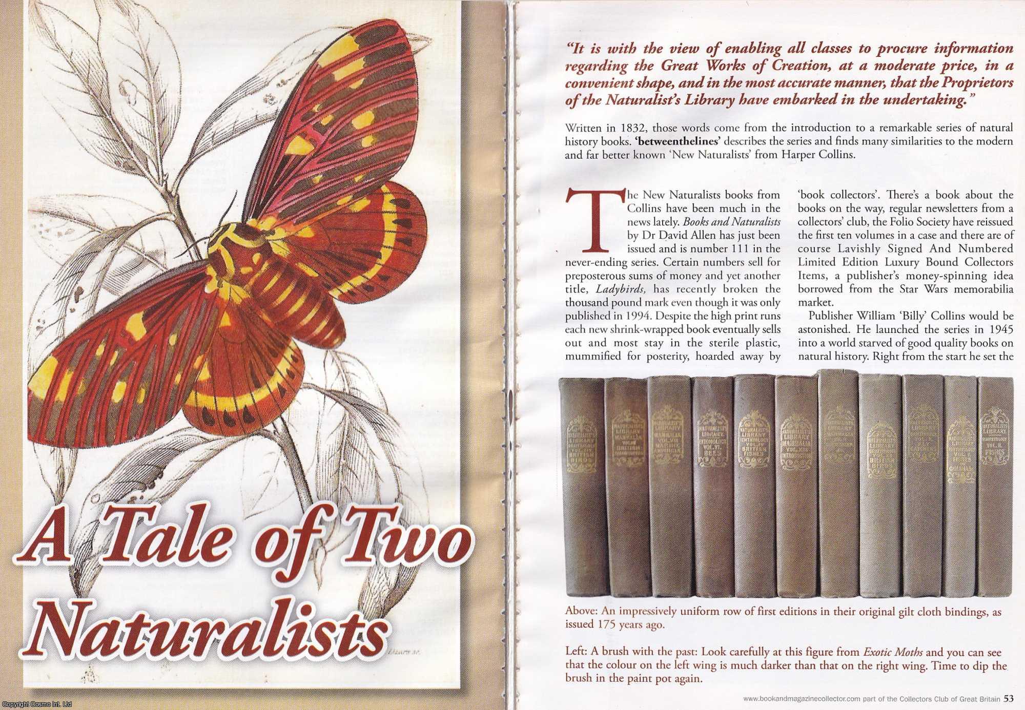 Betweenthelines - A Tale of Two Naturalists. This is an original article separated from an issue of The Book & Magazine Collector publication, 2010.