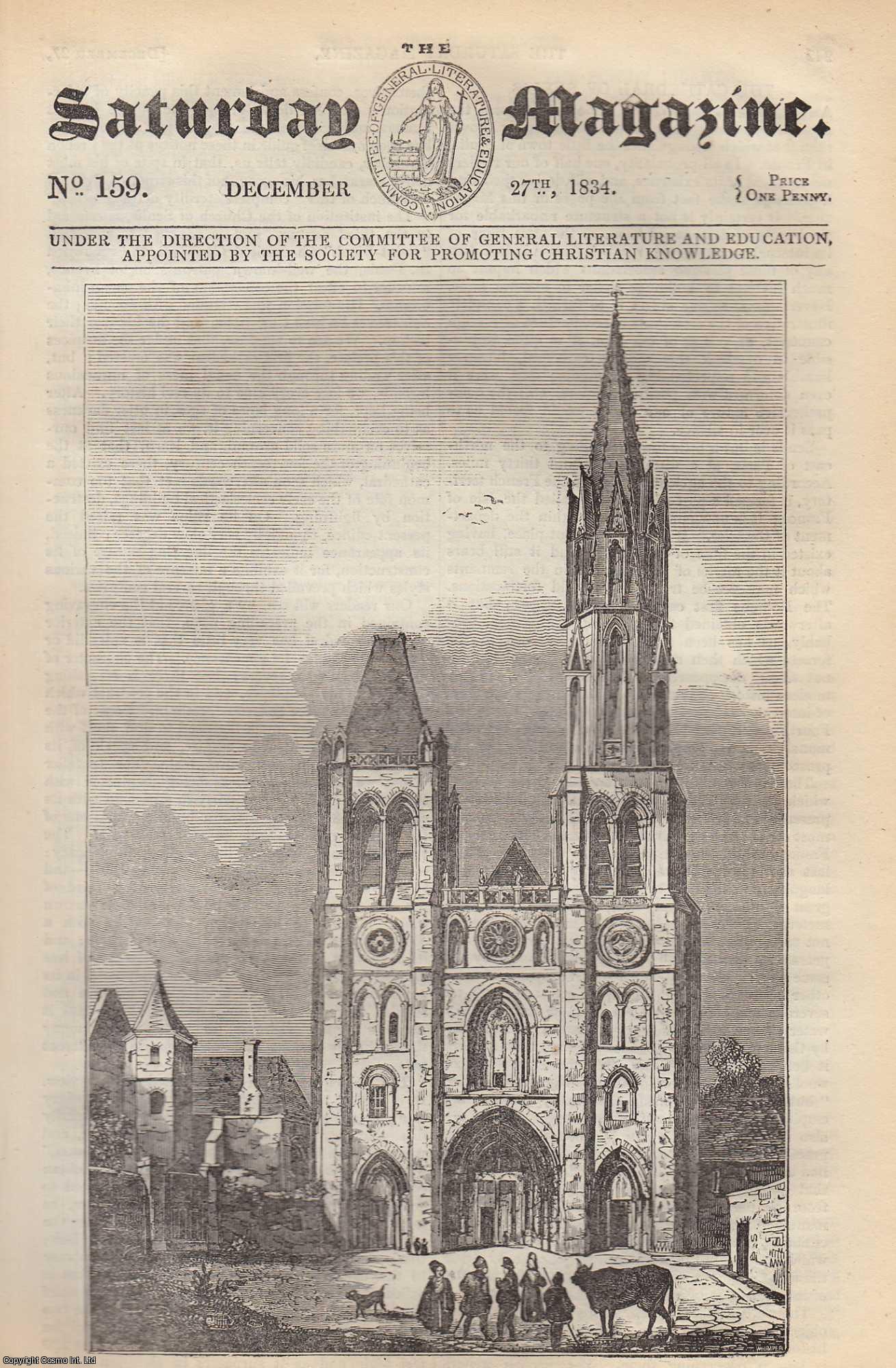 Saturday Magazine - The Cathedral of Senlis; The Scilly Islands. Issue No. 159. December, 1834. A complete rare weekly issue of the Saturday Magazine, 1834.