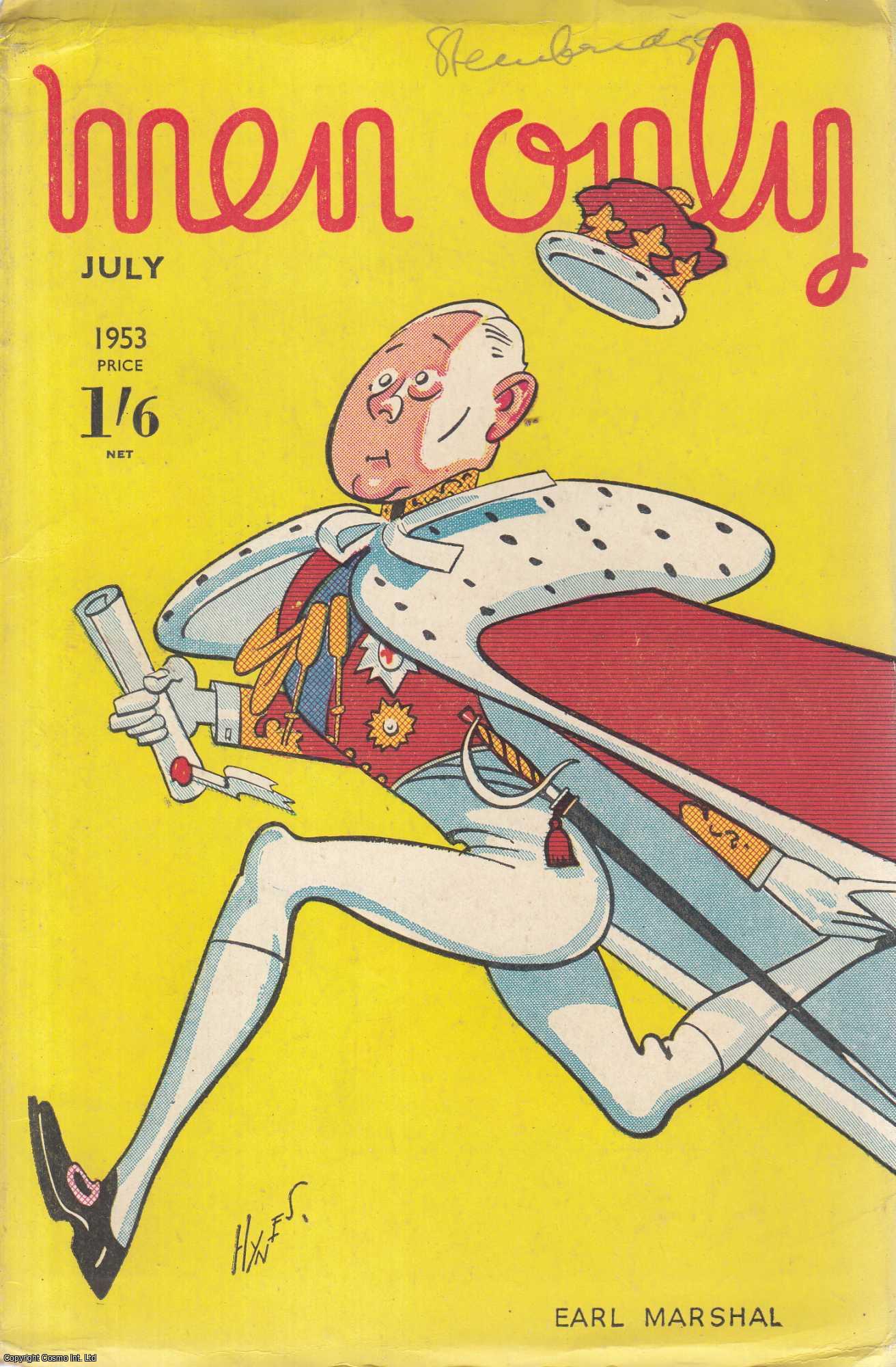 EDWARD S. HYNES (ILLUSTRATOR) - Earl Marshal, colour cover illustration by Edward S. Hynes. Men Only Incorporating The Strand Magazine. July 1953. Vol.53 no.211.
