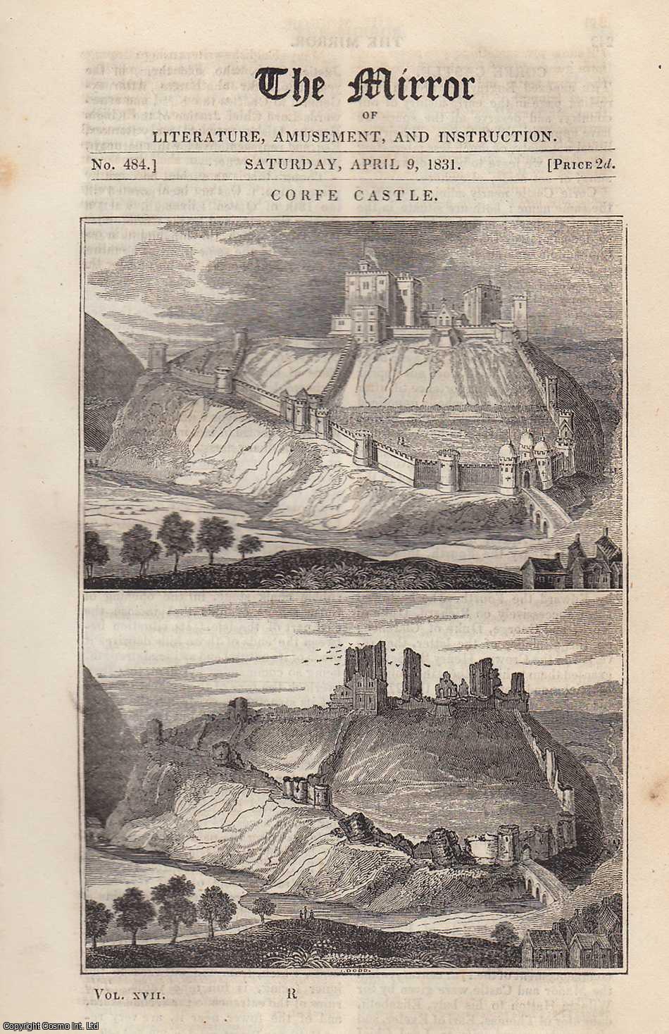 THE MIRROR - Corfe Castle (Isle of Purbeck). A complete rare weekly issue of the Mirror of Literature, Amusement, and Instruction, 1831.