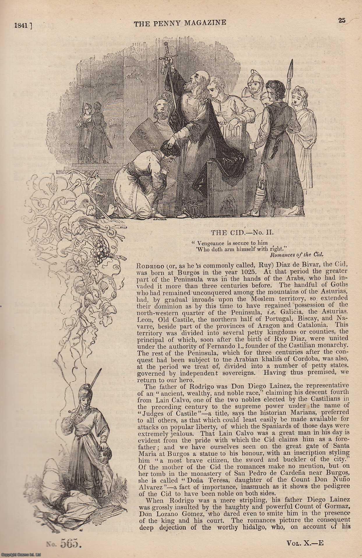 --- - What Constitutes a Steam-Engine; The Camel (Arabian); The Romances of Spain, The Cid (2), etc. Issue No. 565, 1841. A complete rare weekly issue of the Penny Magazine, 1841.