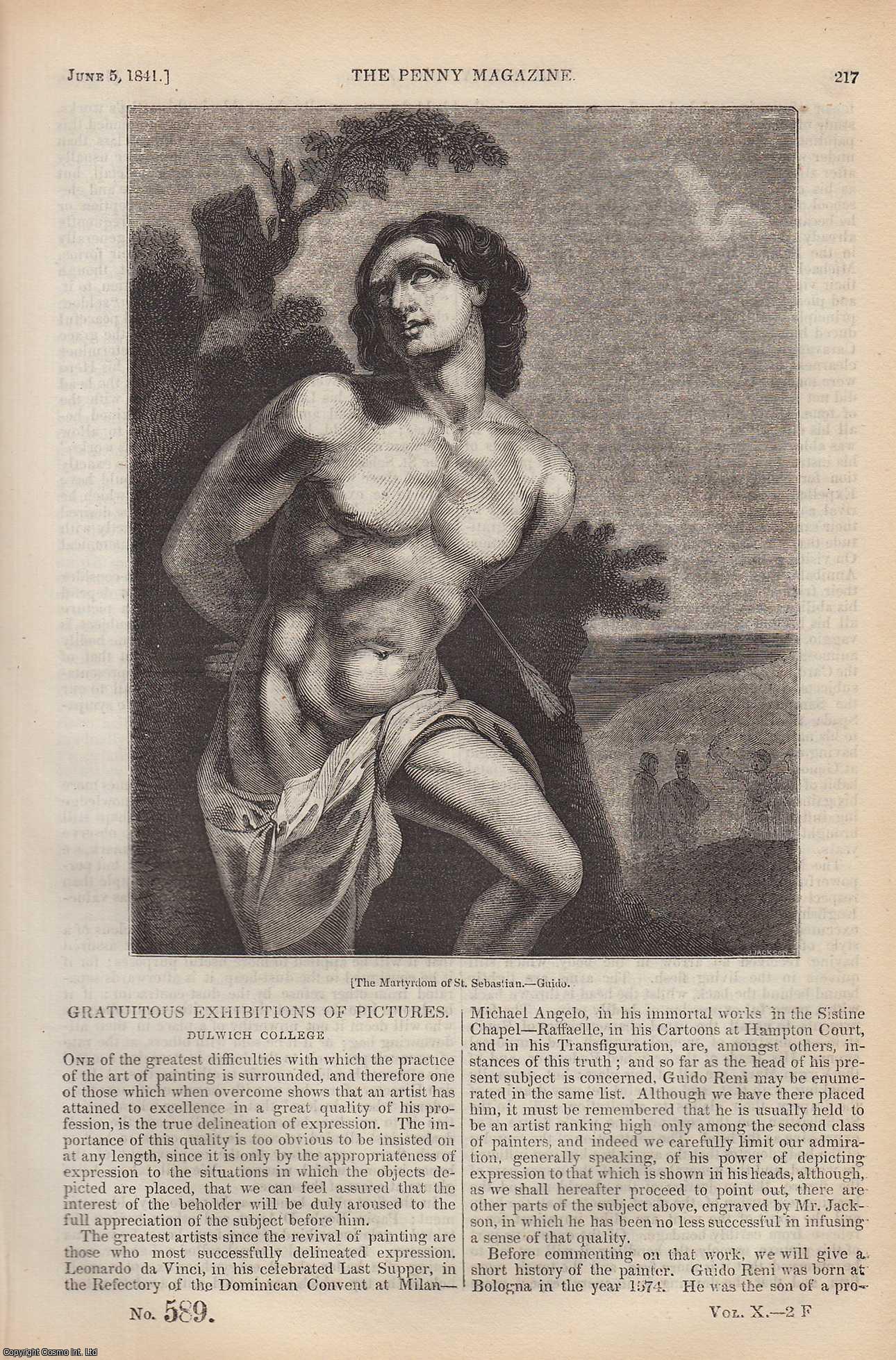 --- - Dulwich College (2): Gratuitous Exhibitions of Pictures; The Value of a (Meat) Bone; Modes of Threshing Corn in The East; Francesco Petrarch (concl), etc. Issue No. 589, 1841. A complete rare weekly issue of the Penny Magazine, 1841.