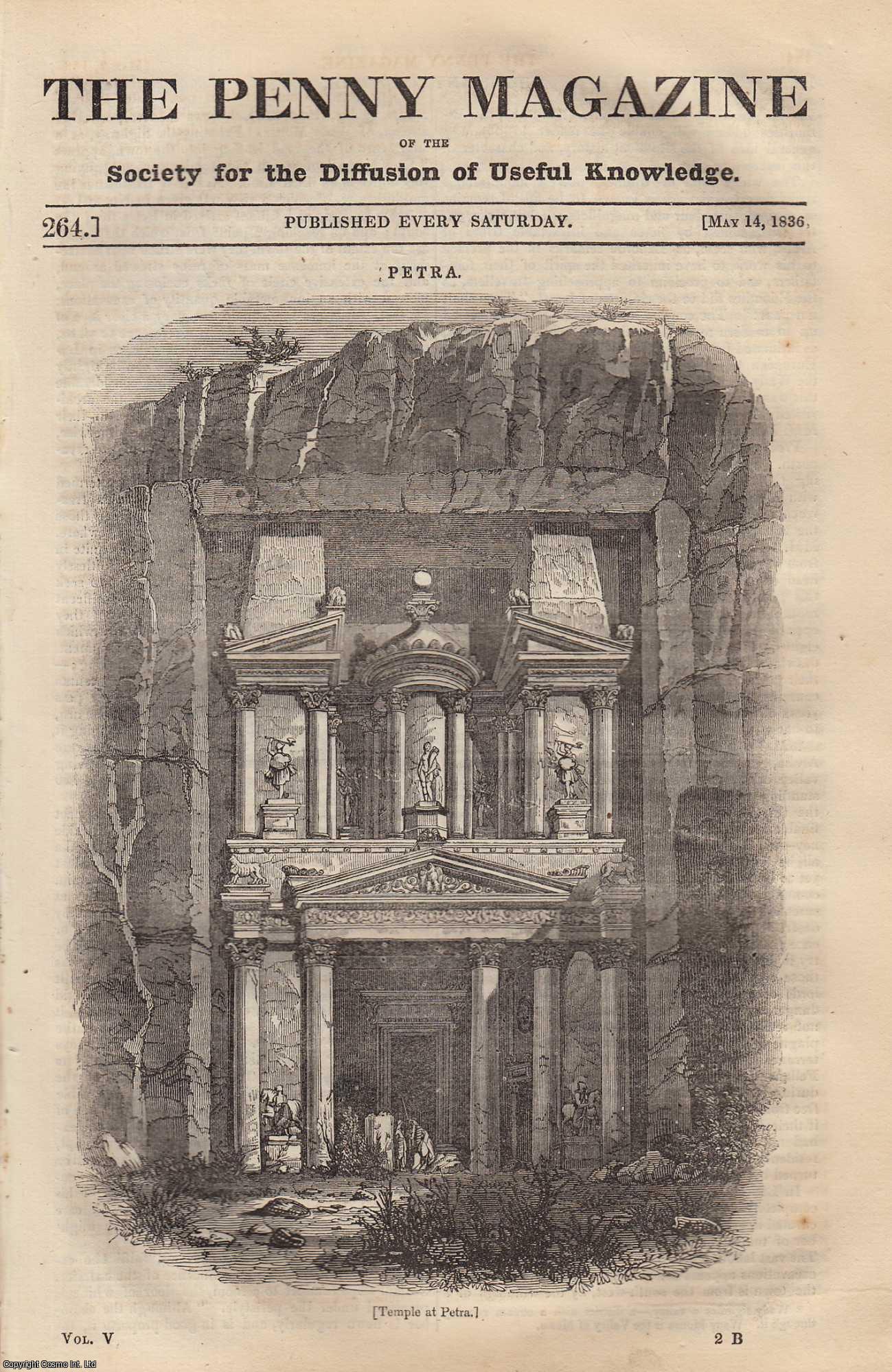 ---. - The Temple of Petra; Grecian and Albanian Costumes (part 2); A Case of Catalepsy (an uncommon Disease), etc. Issue No. 264, 1836. A complete rare weekly issue of the Penny Magazine, 1836.