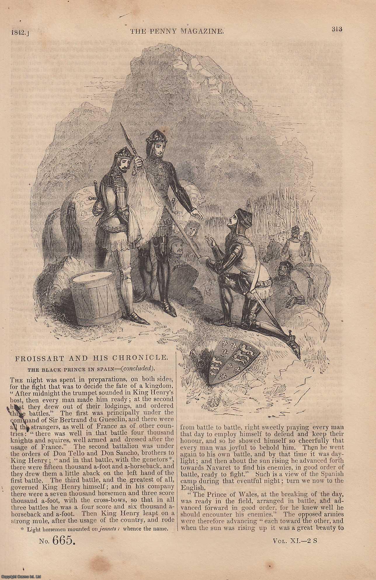 ---. - The Perch (fish); The South Sea Bubble (concl); The London Canals (The London Canals); The Manufacture of Kashmir Shawls, etc. Issue No. 664, 1842. A complete rare weekly issue of the Penny Magazine, 1842.