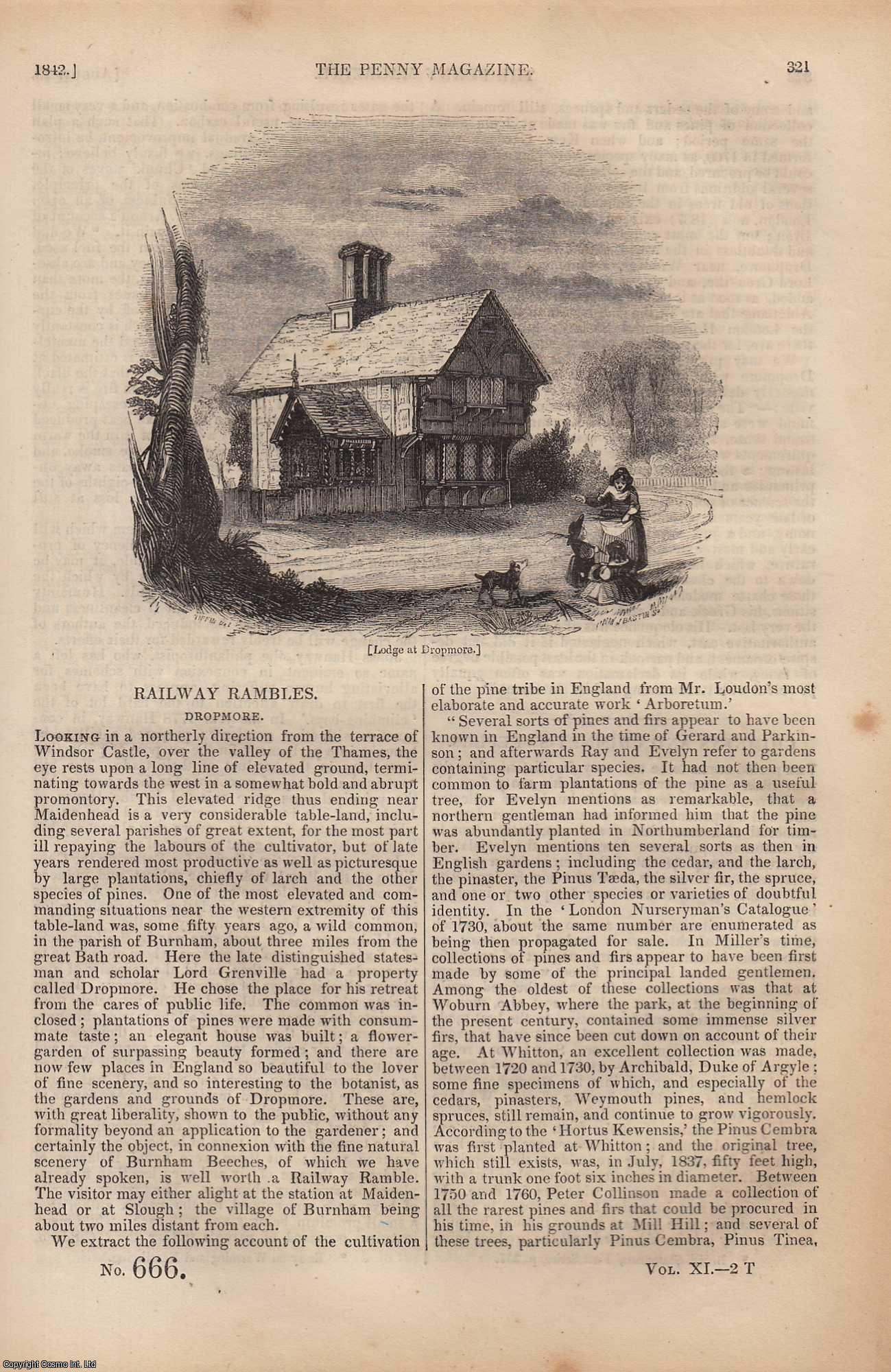 ---. - Chimneys and Chimney-Sweepers; Afghanistan (part 1); The London Canals (Part 2); Dropmore Lodge (Lord Grenville), etc. Issue No. 666, 1842. A complete rare weekly issue of the Penny Magazine, 1842.