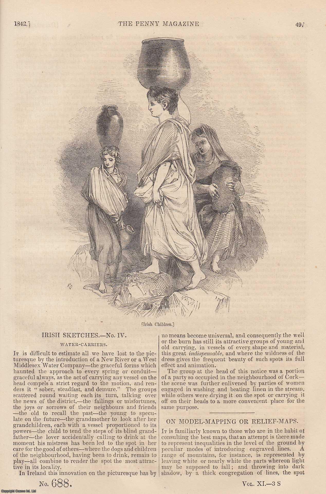 ---. - Model-Mapping or Relief-Maps; Hong-Kong (rocky island eastern boundary of the estuary of the Choo-Kiang or Canton River); The Effects of Forest-Clearing on Lakes and Streams, etc. Issue No. 688, 1842. A complete rare weekly issue of the Penny Magazine, 1842.
