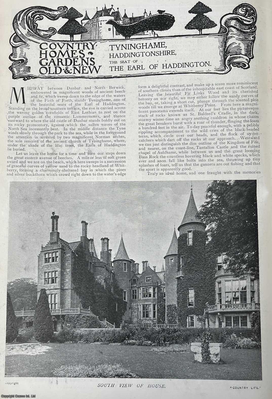 Country Life Magazine - Tyninghame, Haddingtonshire. The Seat of The Earl of Haddington. Several pictures and accompanying text, removed from an original issue of Country Life Magazine, 1902.