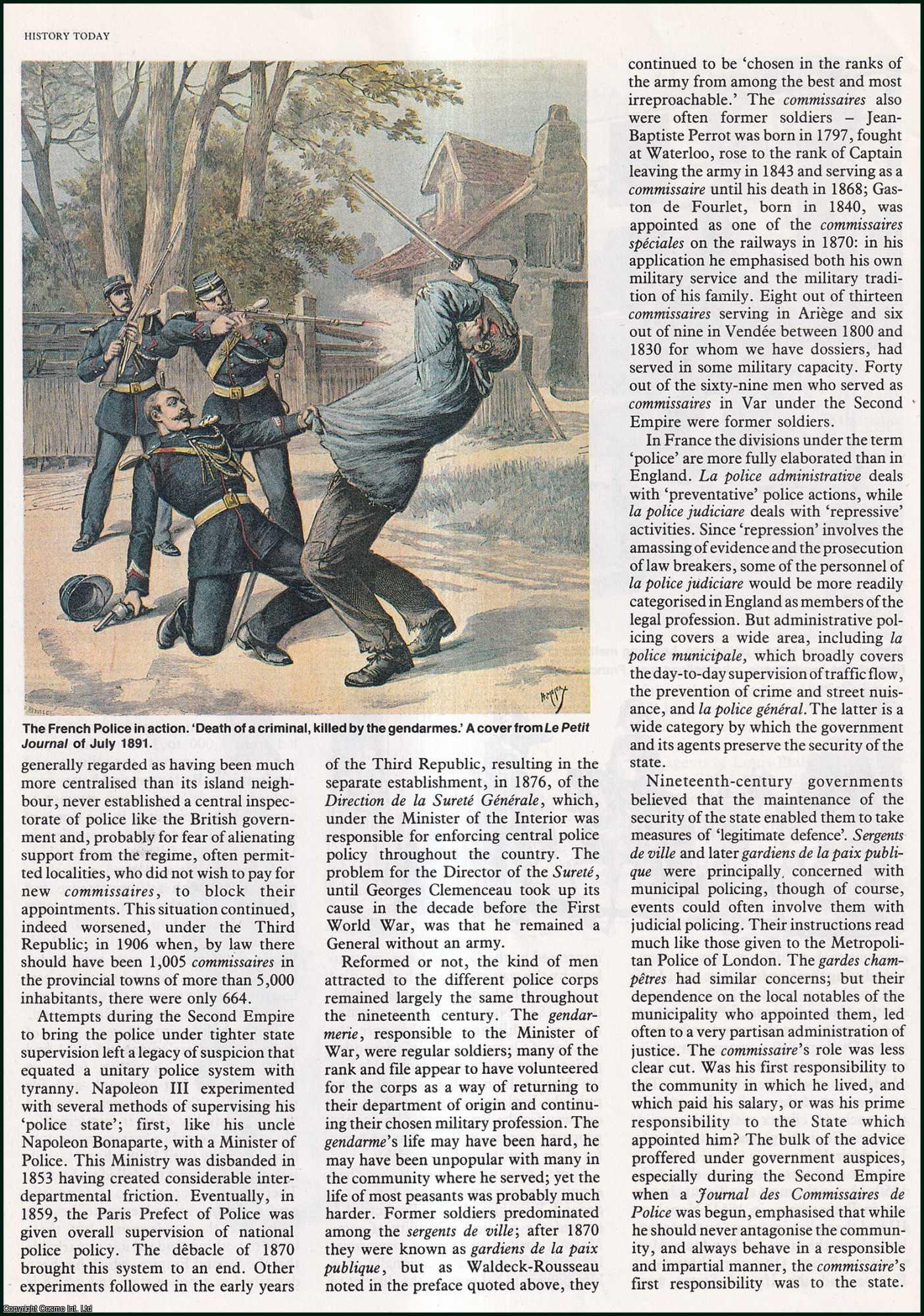 Clive Emsley - The French Police in The 19th Century. An original article from History Today 1982.