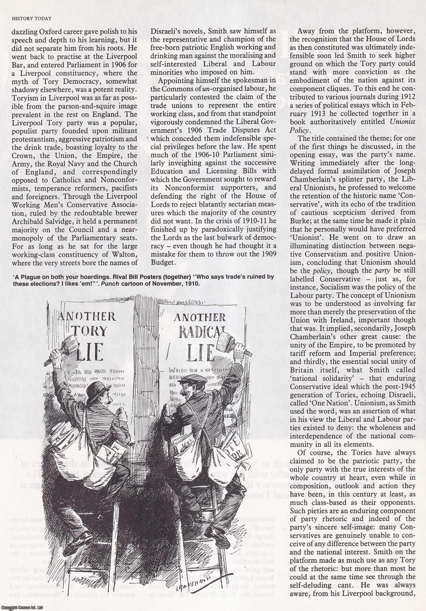 John Campbell - Frederick Edwin Smith : Tory Democrat or Social Democrat. An original article from History Today 1982.