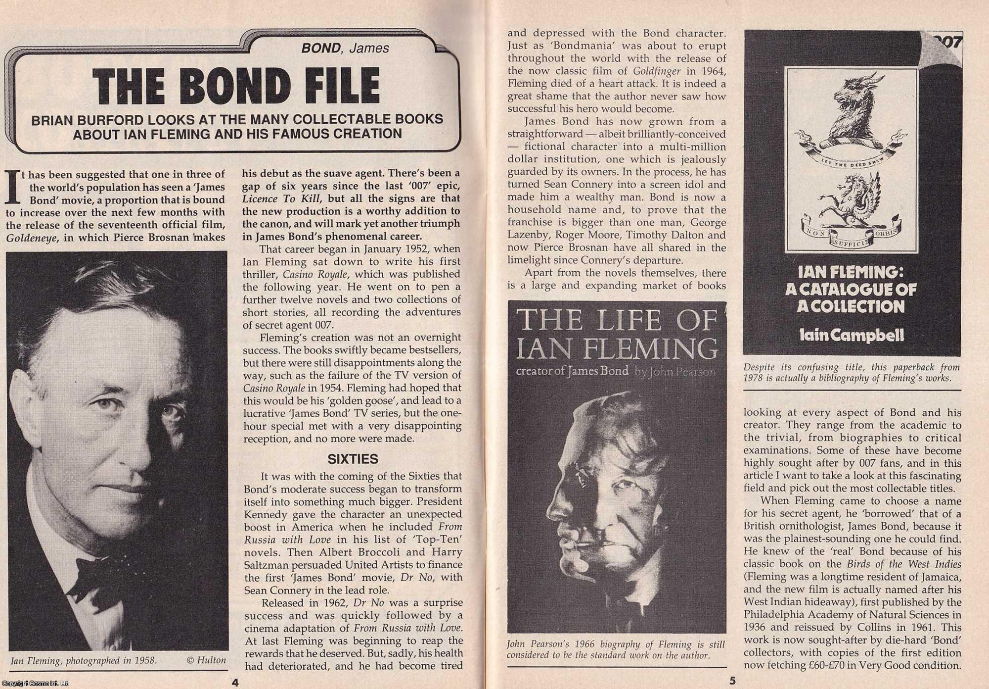 Brian Burford - The James Bond File. This is an original article separated from an issue of The Book & Magazine Collector publication.