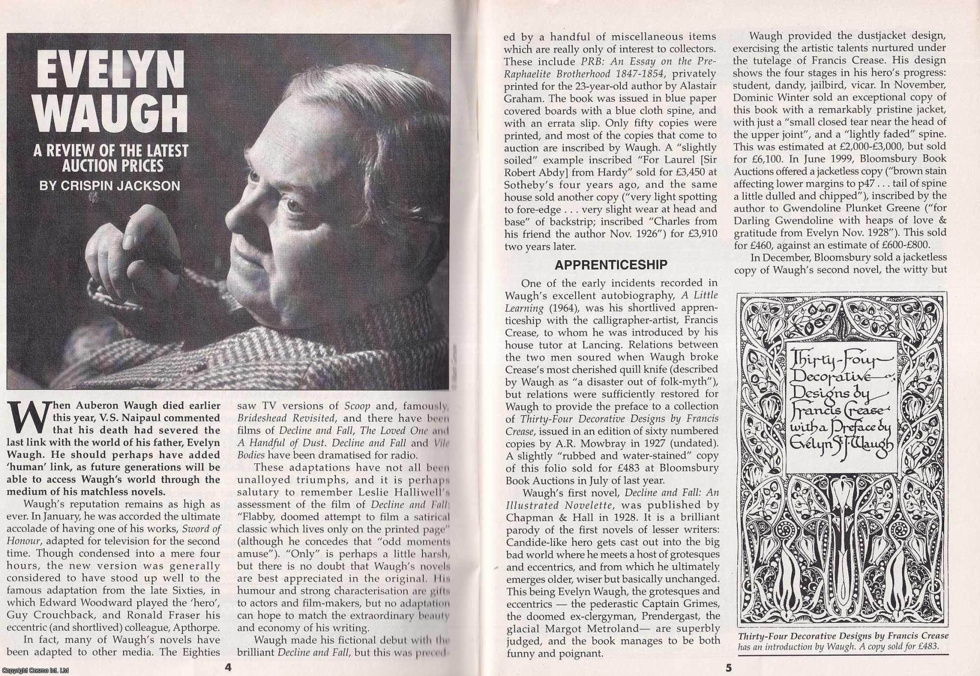 Crispin Jackson - Evelyn Waugh : Novelist. This is an original article separated from an issue of The Book & Magazine Collector publication, 2001.