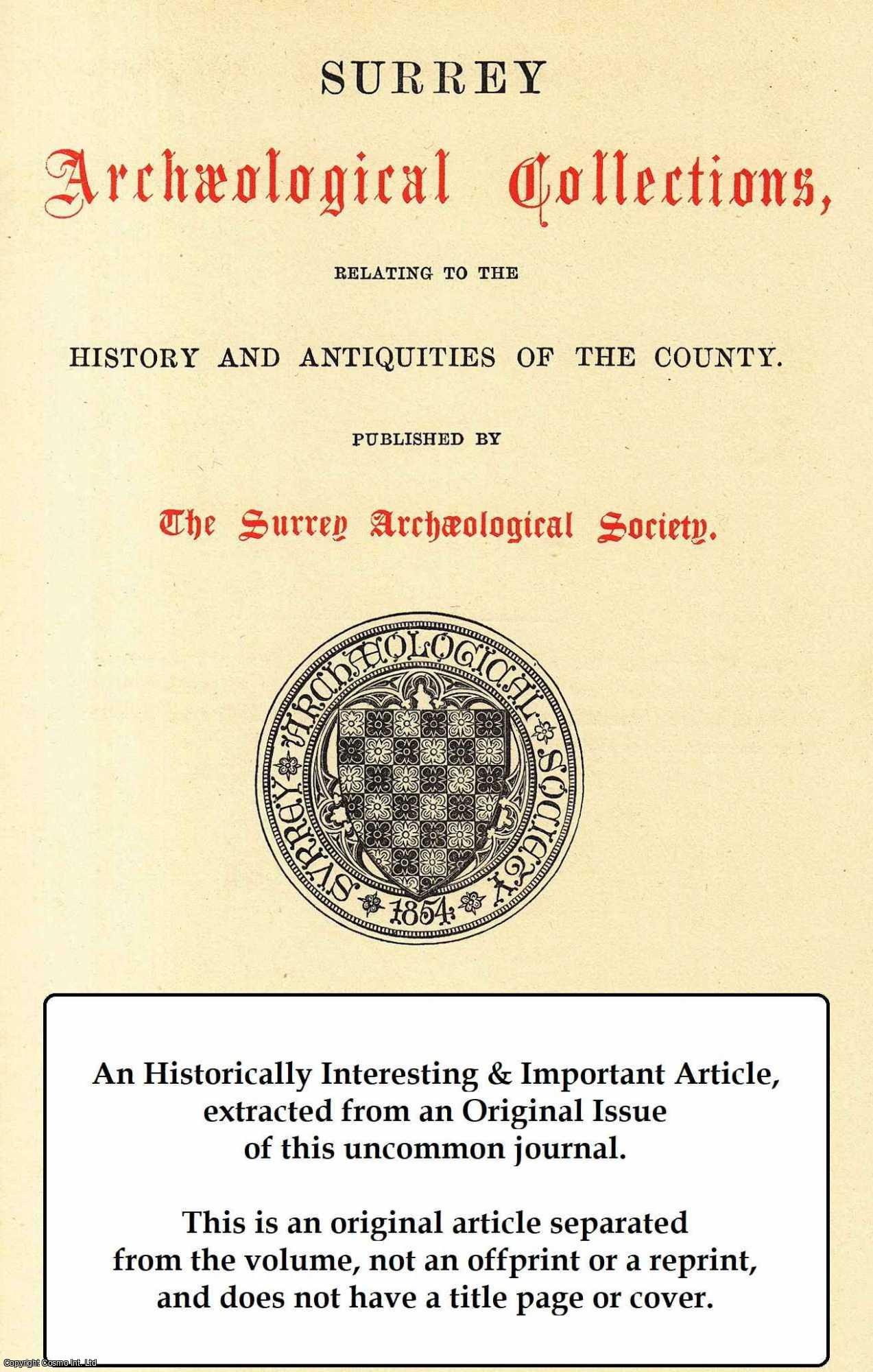 Philip Mainwaring Johnston - Witley and Thursley Churches: Recent Discoveries. A rare original article from the Surrey Archaeological Collections, 1931.
