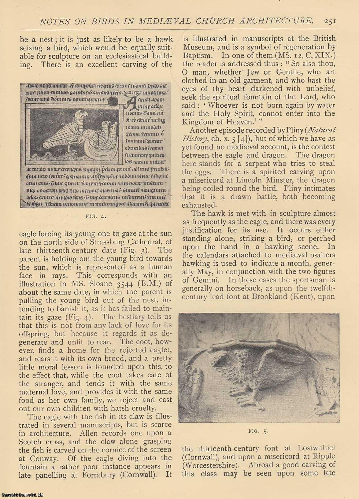 George Claridge Druce, F.S.A. - Notes on Birds in Mediaeval Church Architecture. An original article from The Antiquary Magazine, 1914.