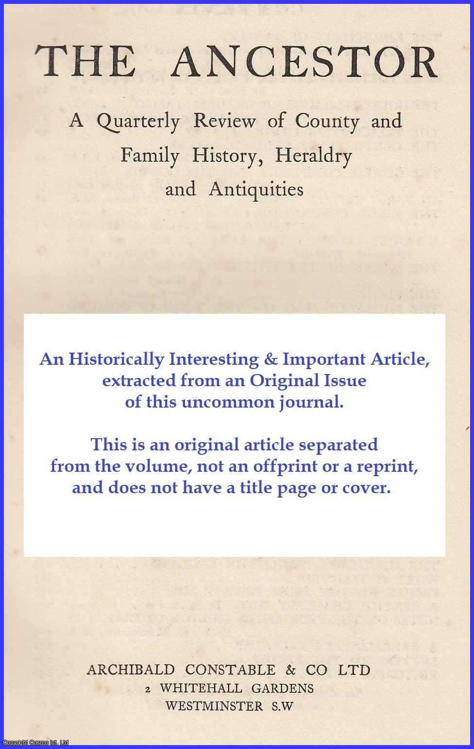 W. Paley Baildon, F.S.A. - The Court Of Claims. An original article from The Ancestor, a Quarterly Review of County & Family History, Heraldry and Antiquities, 1903.