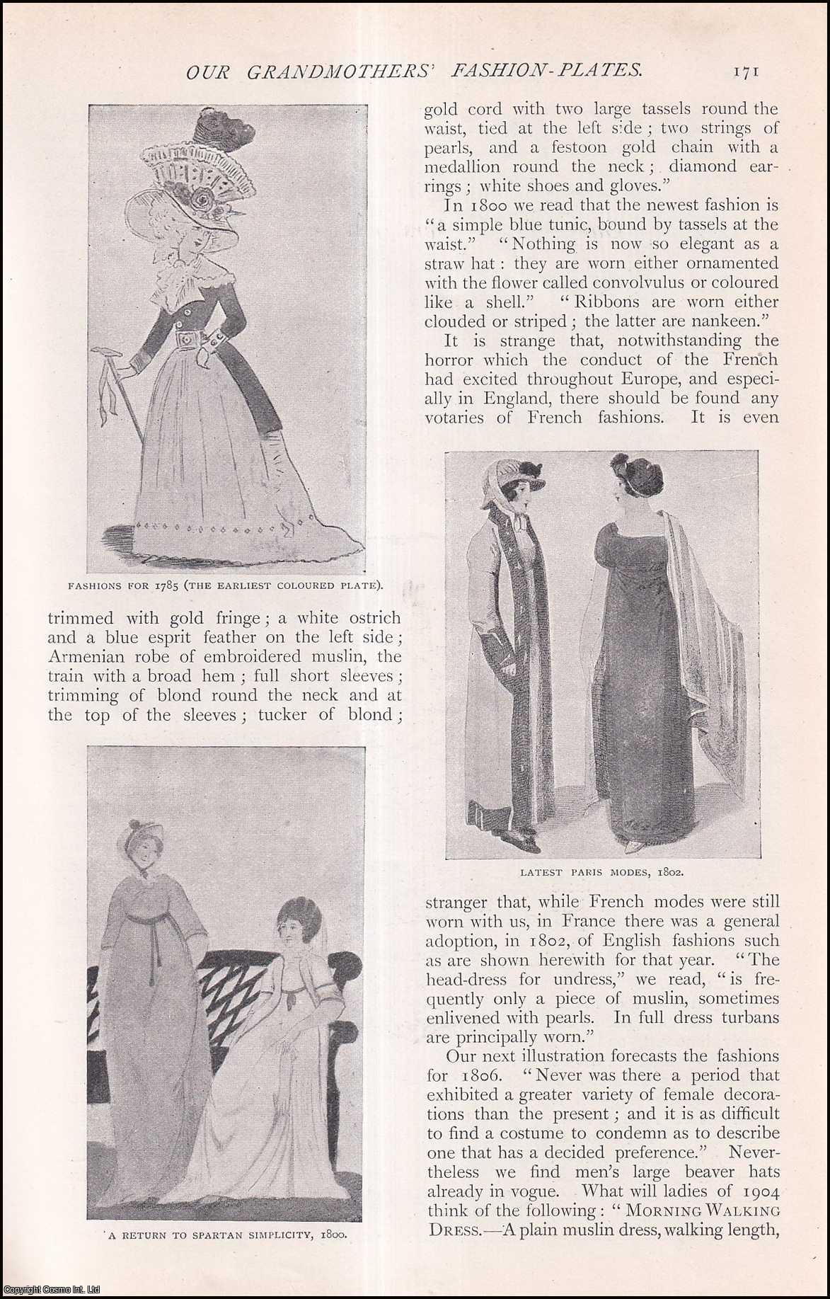 Arabella Drysdale-Davis - Our Grandmothers Fashion-Plates. An uncommon original article from The Strand Magazine, 1904.