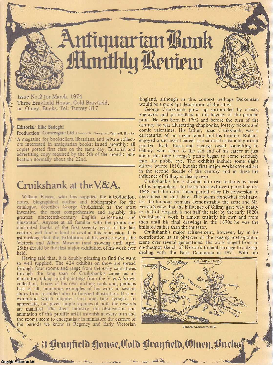 George Locke - The Science Fiction of Fred T. Jane. An original article contained in a complete monthly issue of the Antiquarian Book Monthly Review (ABMR), 1974.