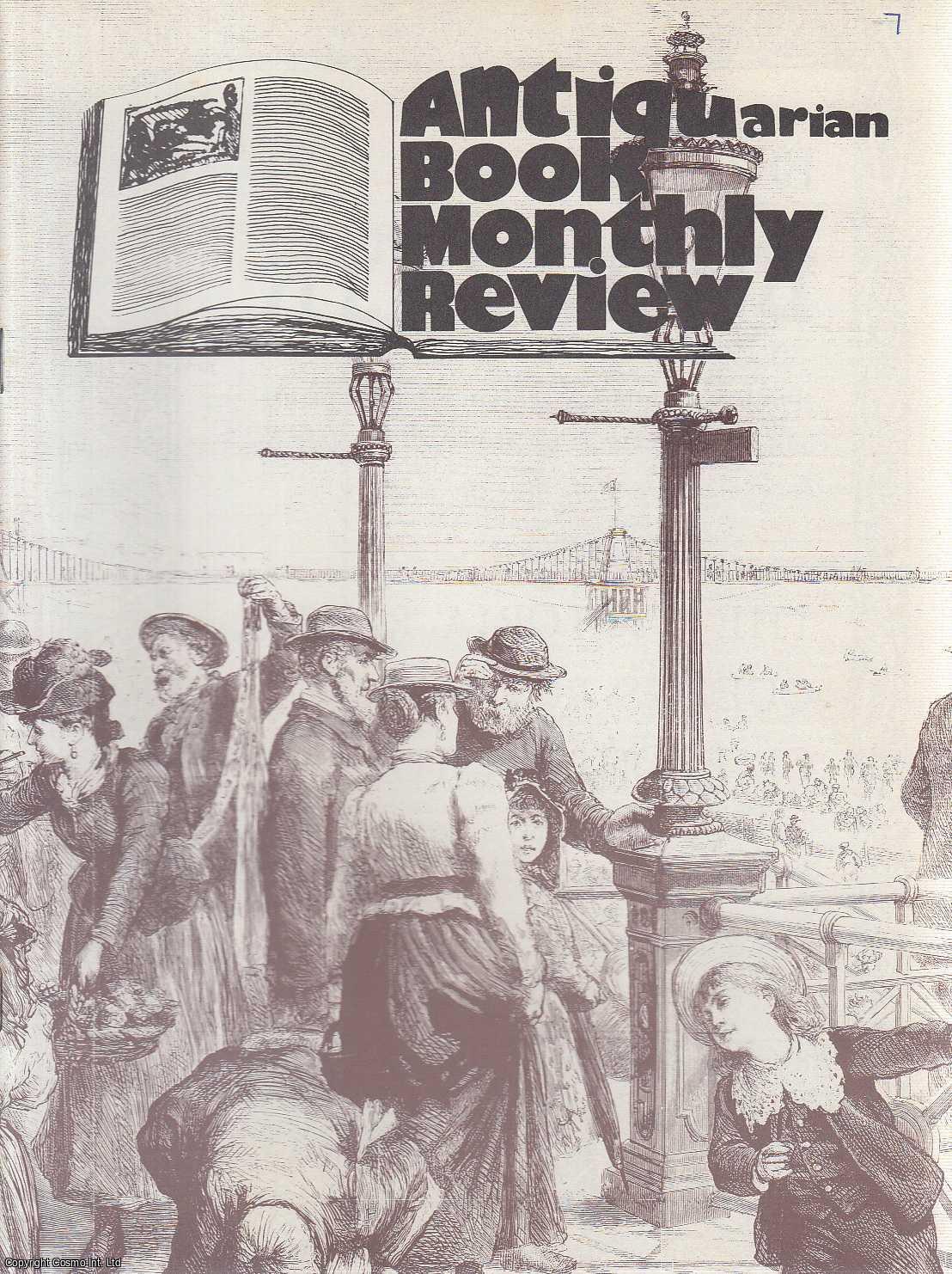 Unstated - The Nothmann Affair. The collapse of the Covent Garden Bookshop. An original article contained in a complete monthly issue of the Antiquarian Book Monthly Review, 1974.