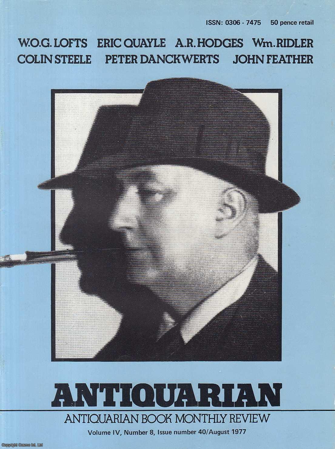 W.O.G. Lofts - Collecting Edgar Wallace. An original article contained in a complete monthly issue of the Antiquarian Book Monthly Review (ABMR), 1977.