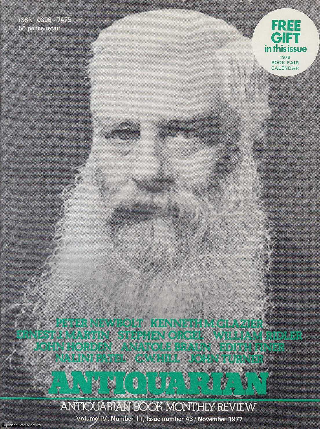 Ernest J. Martin - The Army List, 1642-1939. Part 1, Early Lists and the Annual Army List. An original article contained in a complete monthly issue of the Antiquarian Book Monthly Review (ABMR), 1977.