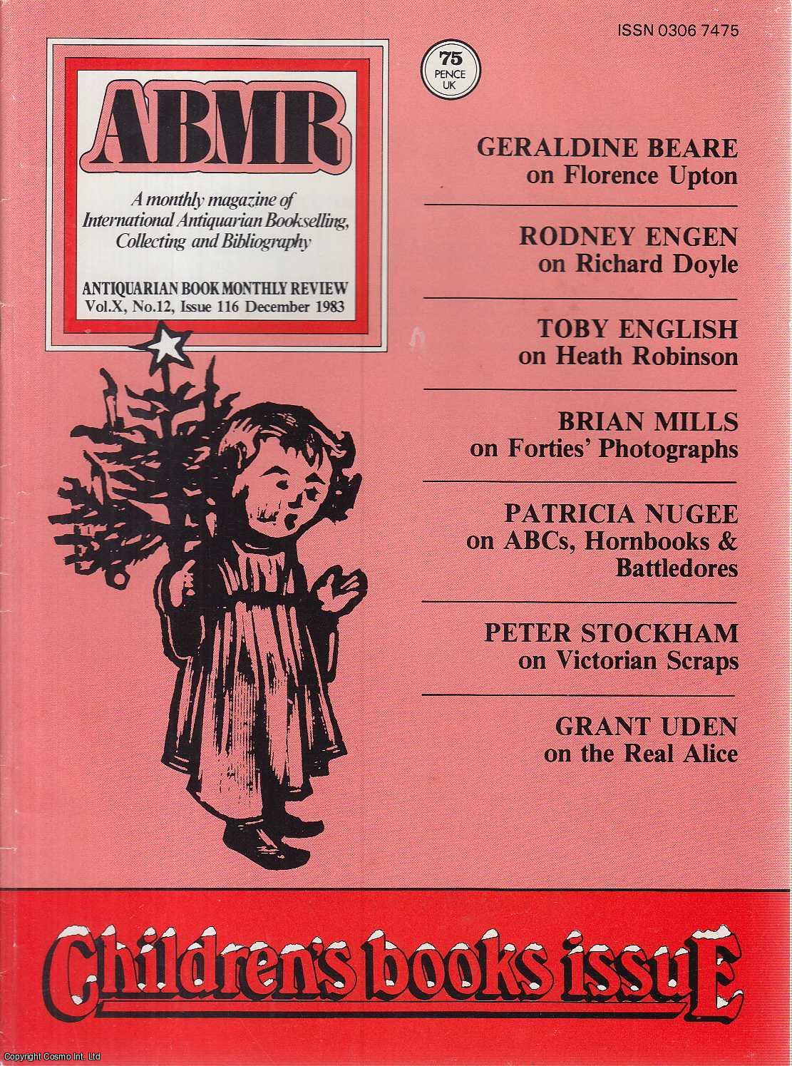 Patricia Nugee - ABCs, Hornbooks and Battledores. An original article contained in a complete monthly issue of the Antiquarian Book Monthly Review (ABMR), 1983.