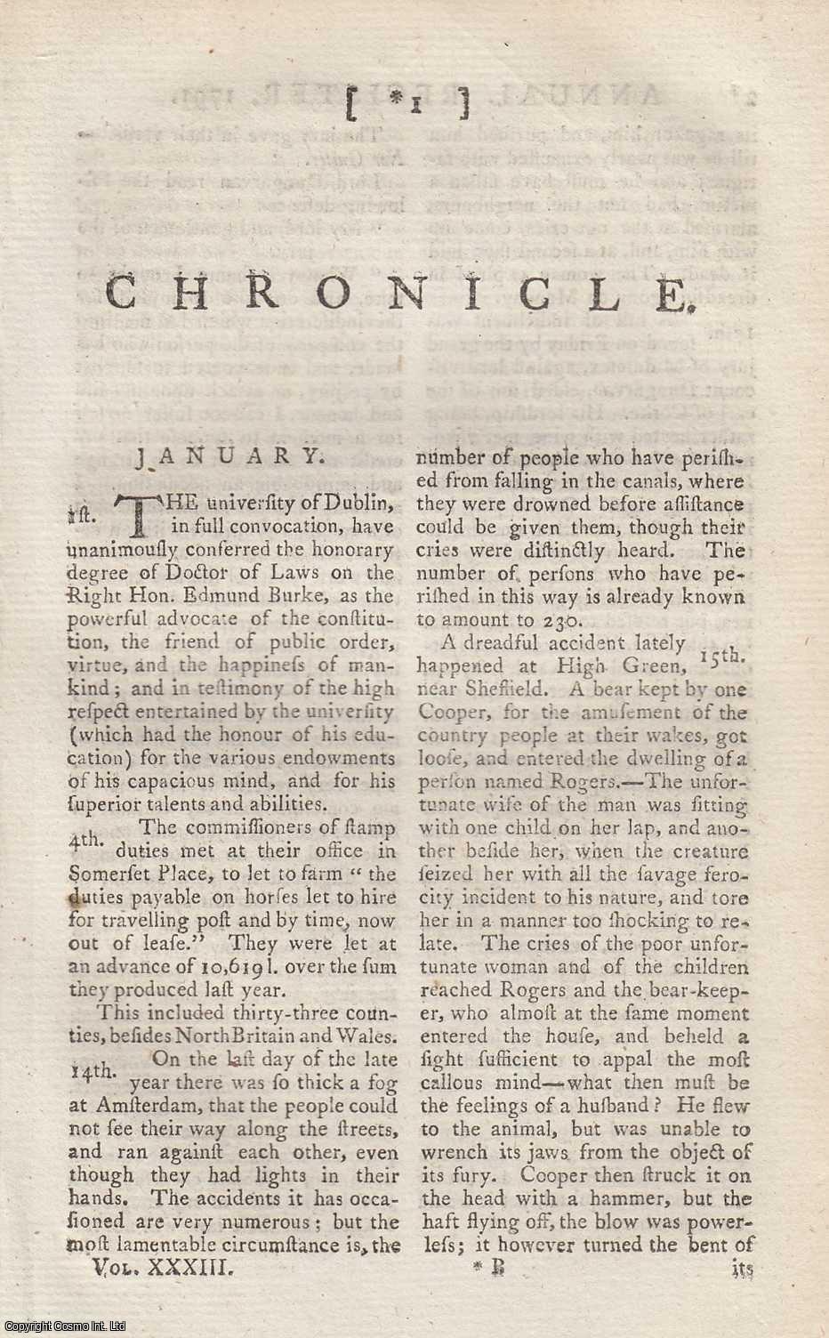 Annual Register - Chronicle for the year 1791. An original article from The Annual Register for 1791.
