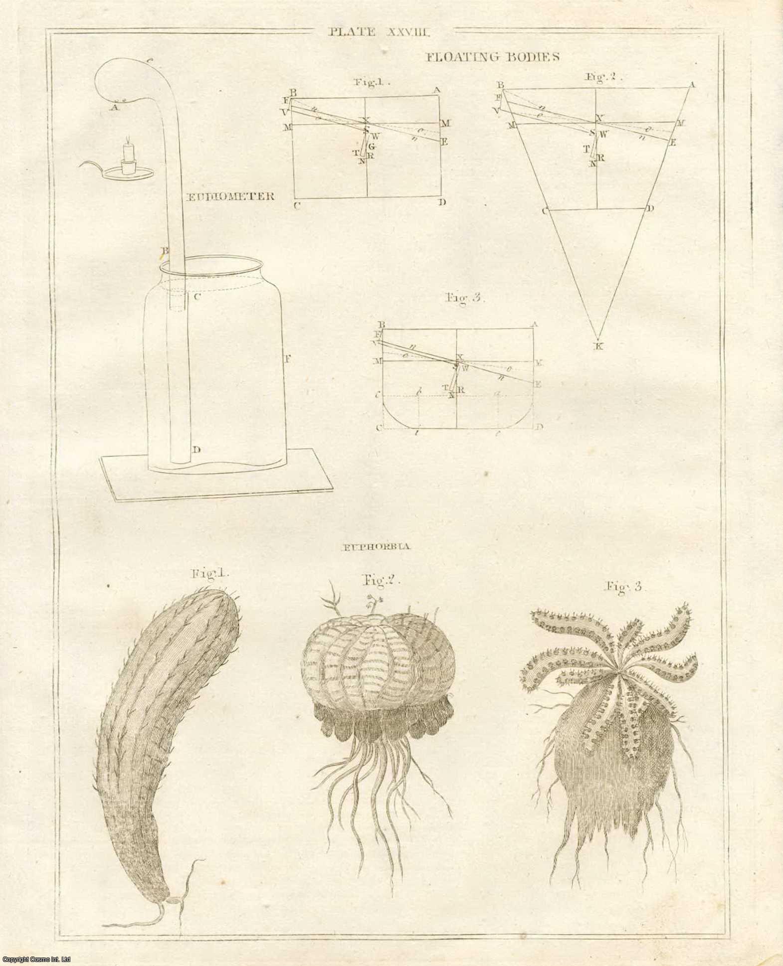 SCIENCE - A plate of scientific interest from the Encyclopaedia Britannica, Dublin Edition 1797.