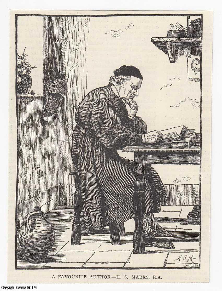 Portrait - H.S. Marks, R.A. An original print from the Graphic Illustrated Weekly Magazine, 1885.