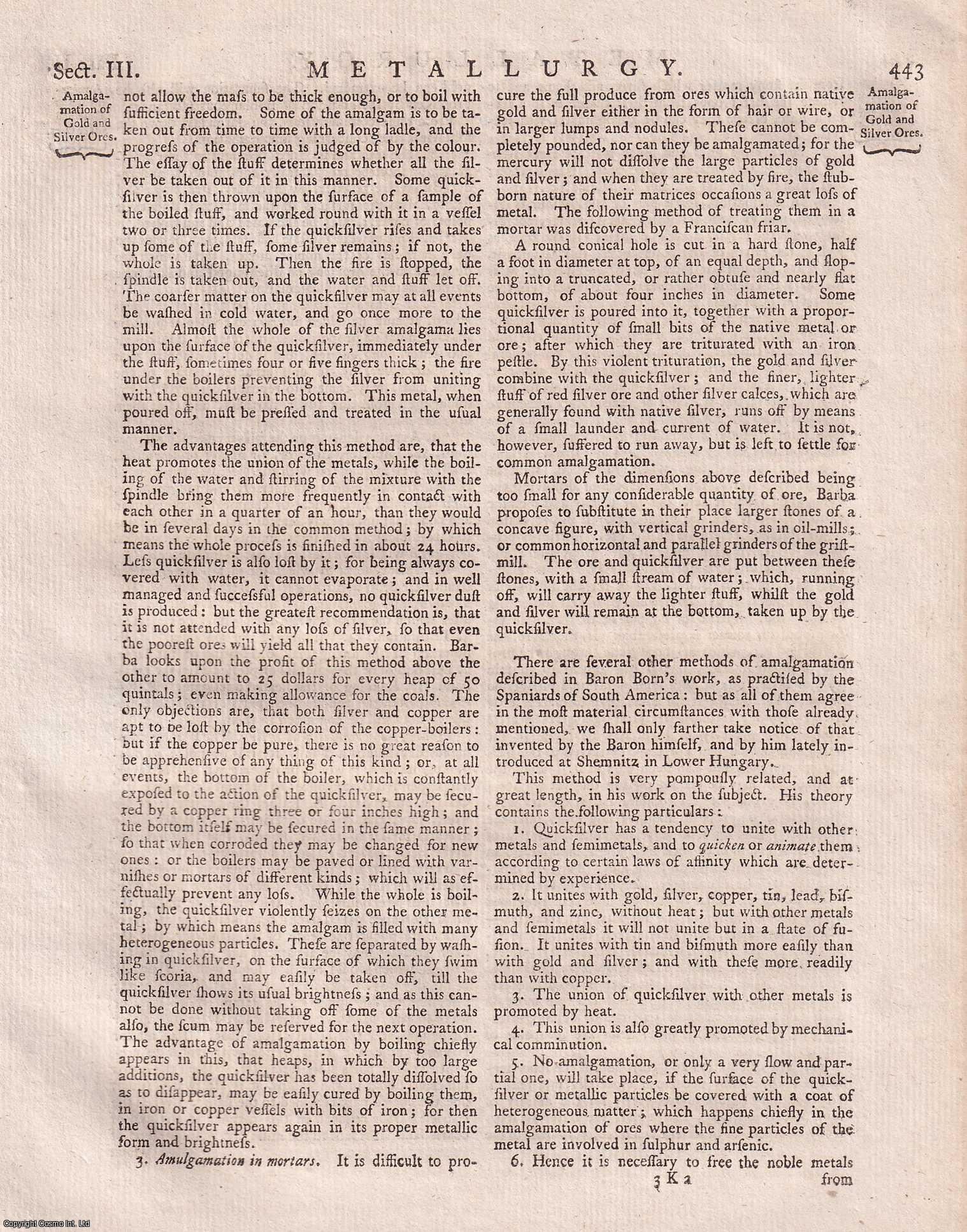 George Gleig (editor) - Metallurgy; the whole art of working metals from the glebe to the utensil. A rare original article from the Encyclopaedia Britannica, Dublin Edition 1797.