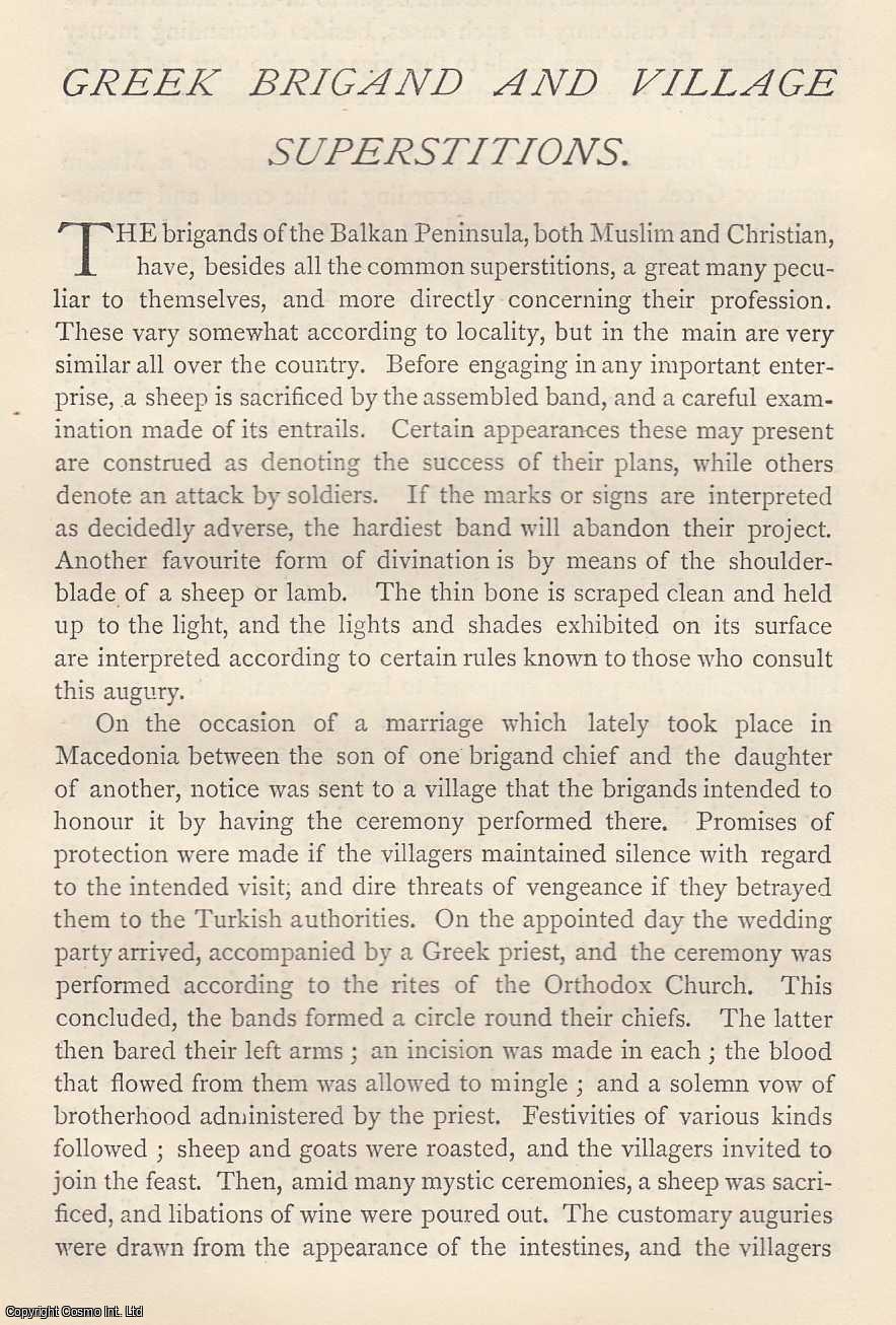 Gentleman's Magazine - Greek Brigand and Village Superstitions, by Lucy M.T. Garnett. An original essay from The Gentleman's Magazine, 1884.