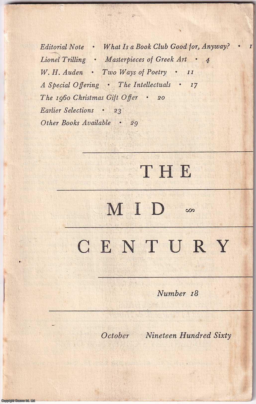 W.H. Auden & Others - The Mid-Century. Number 18, October 1960.