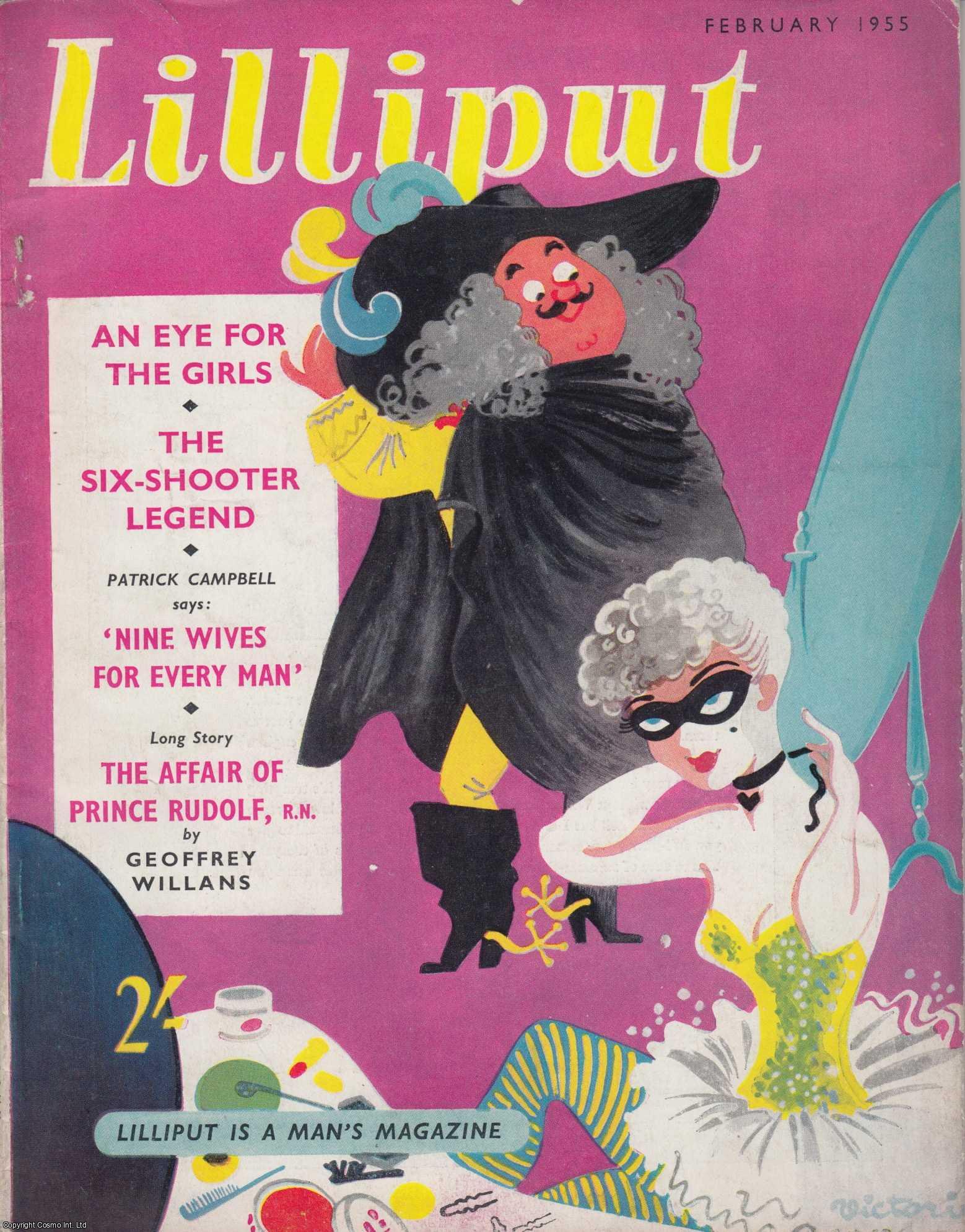 Lilliput - Lilliput Magazine. Feb 1955. Vol.36 no.2 Issue no.212. Hoffnung drawings, Geoffrey Willans story, and other pieces.