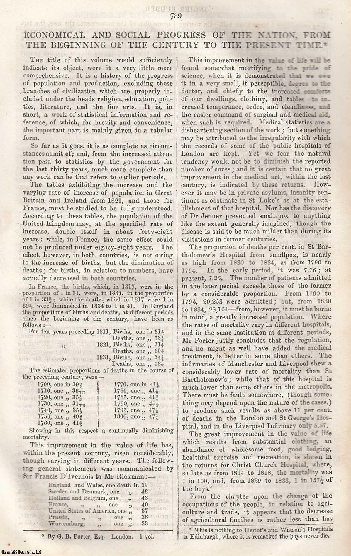 --- - Economical and Social Progress of The Nation. An original article from Tait's Edinburgh Magazine, 1836.