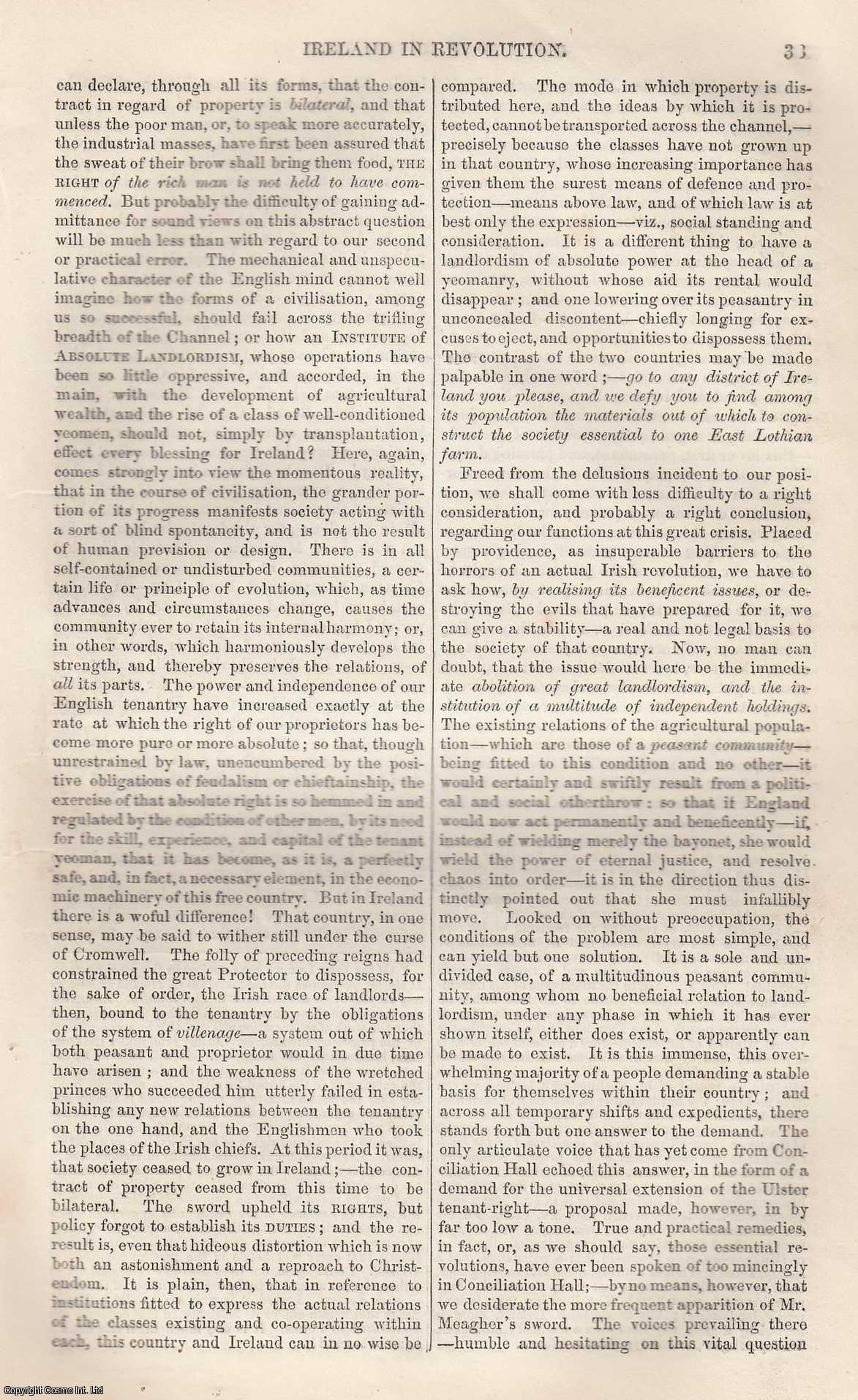 --- - Ireland in Revolution. An original article from Tait's Edinburgh Magazine, 1847.
