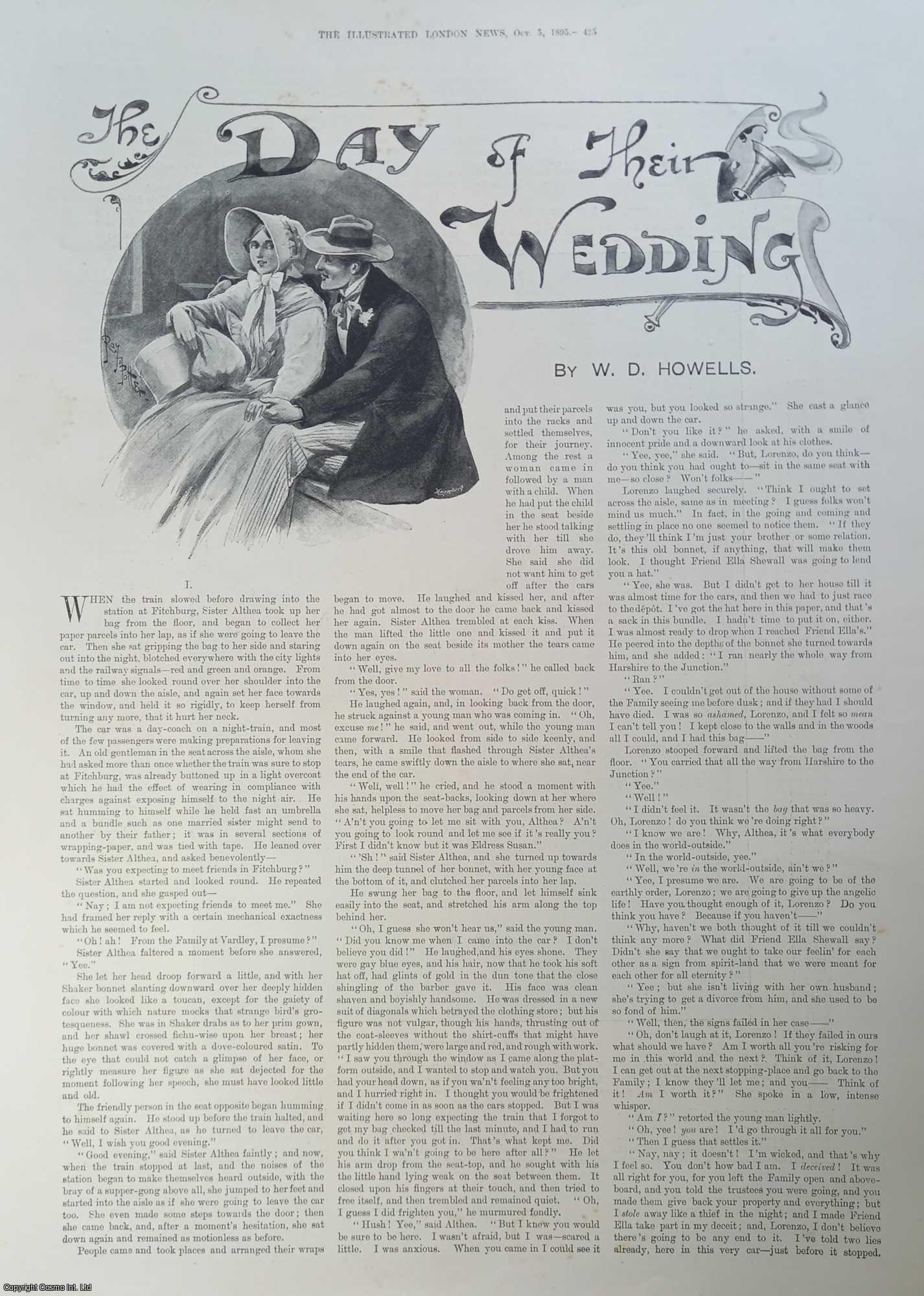 W.D. HOWELLS - The Day of Their Wedding. A complete short story from The Illustrated London News, 1895.