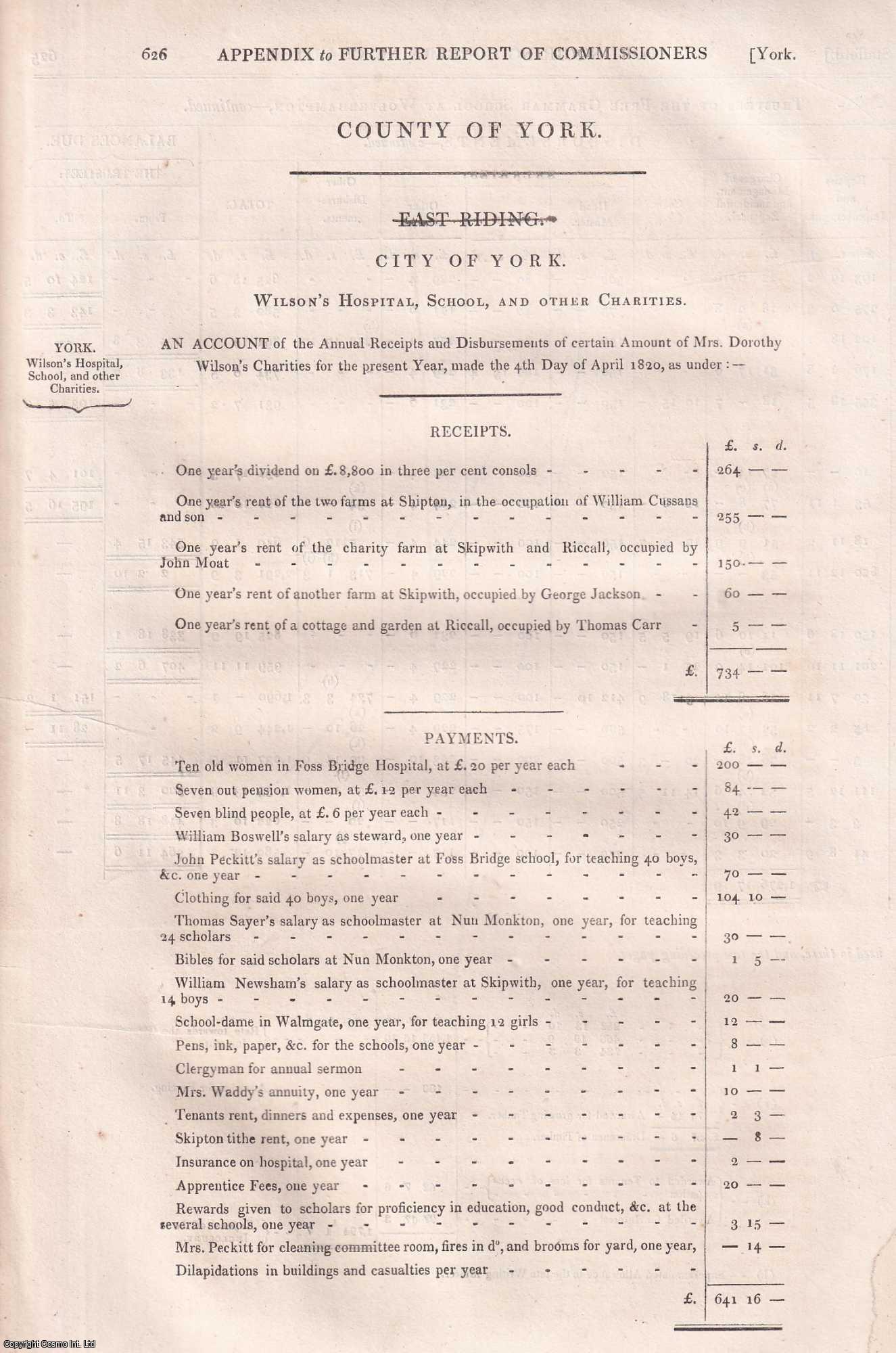Charity Commissioners - 1839. City of York, and Parish of Tadcaster, Yorkshire : An original article from the Reports of the Commissioners to Inquire Concerning Charities & Education of the Poor in England and Wales.