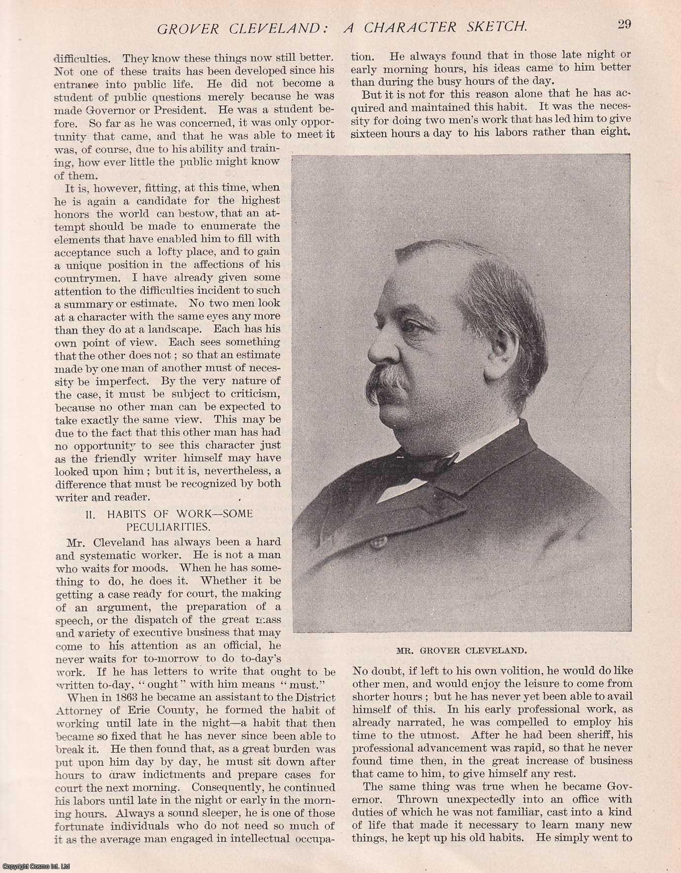 George F. Parker - Grover Cleveland : A Character Sketch. An original article from the American Review of Reviews, 1892.