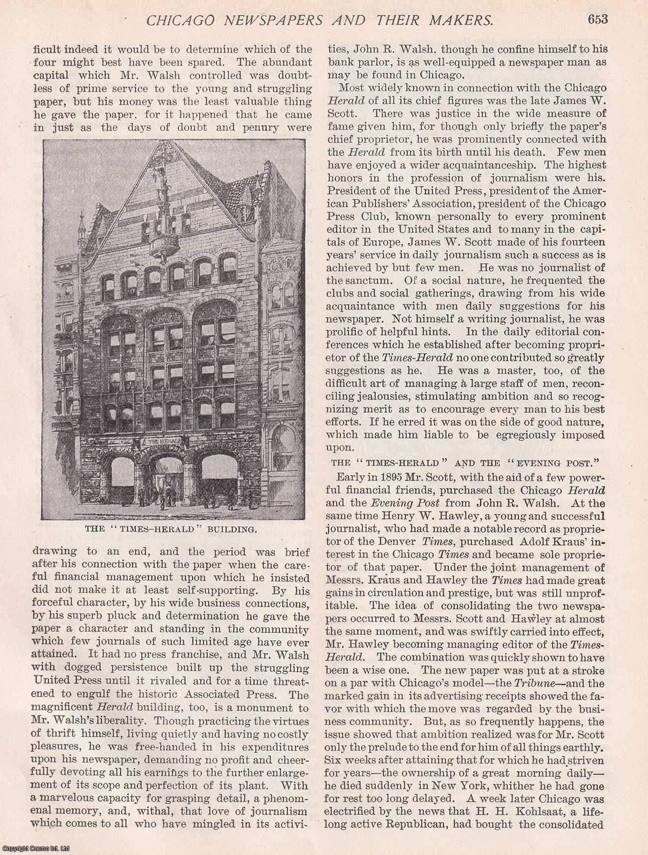 Willis J. Abbot - Chicago Newspapers and their Makers. An original article from the American Review of Reviews, 1895.