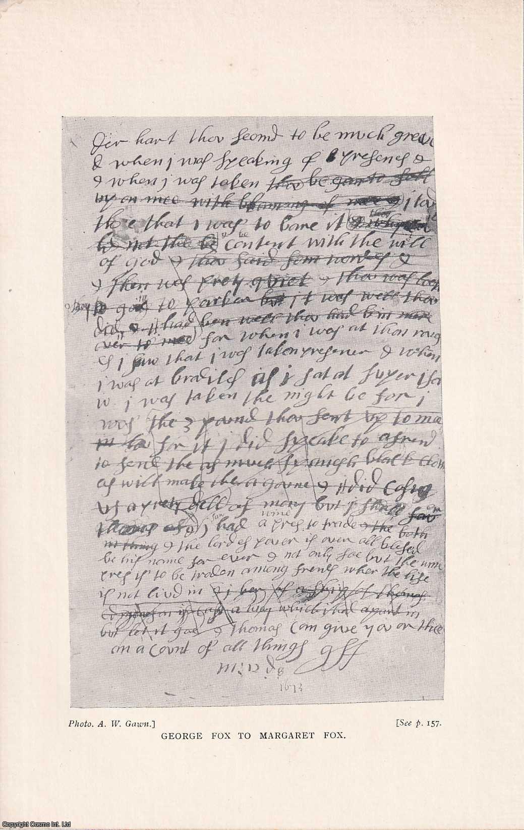 Society of Friends - Quakers: Abraham Manuscripts. An original article from the Journal of the Friends' Historical Society, 1914.