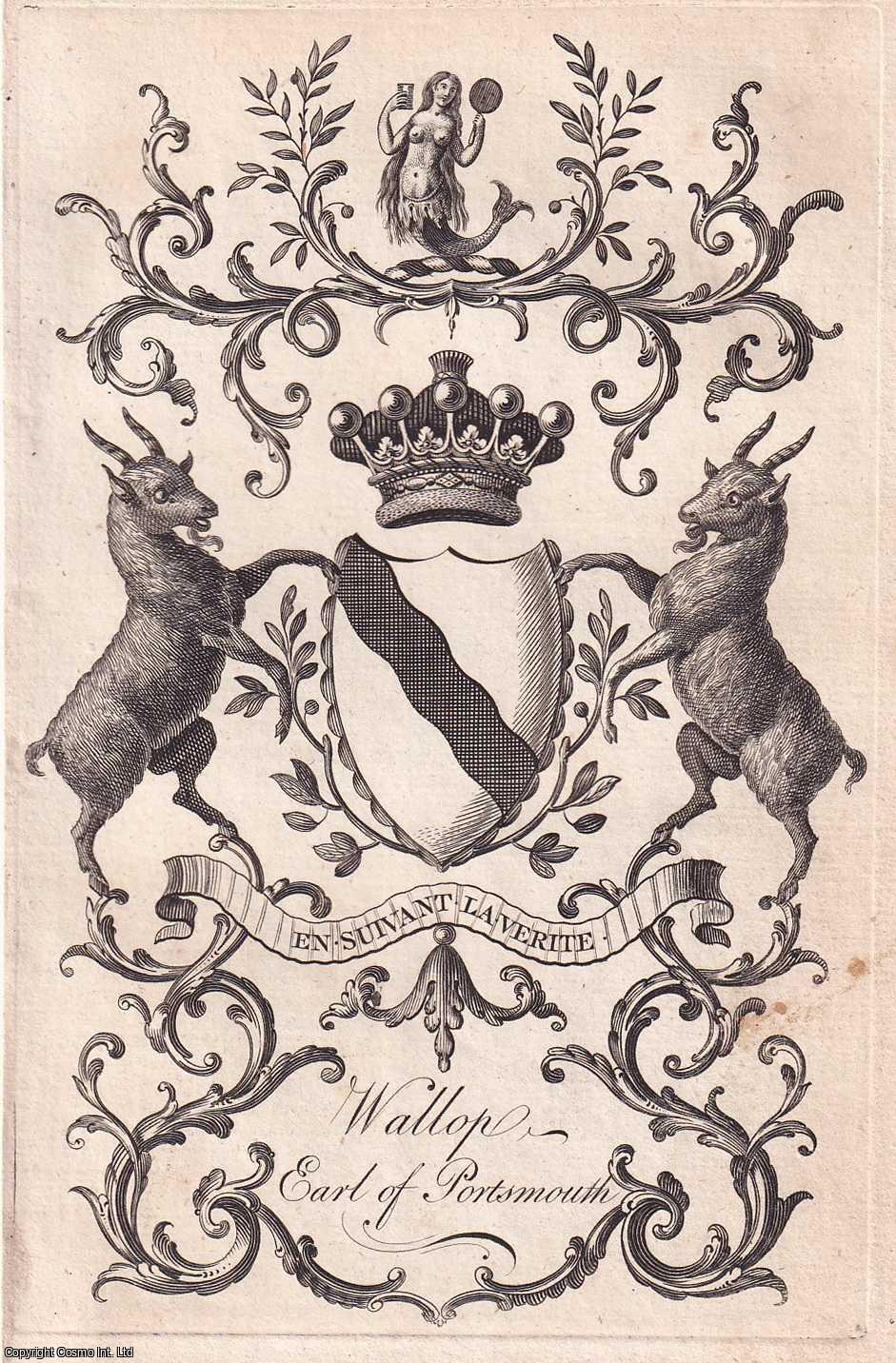 ENGRAVING - Wallop, Earl of Portsmouth. An original illustration from The Universal Magazine for 1778.