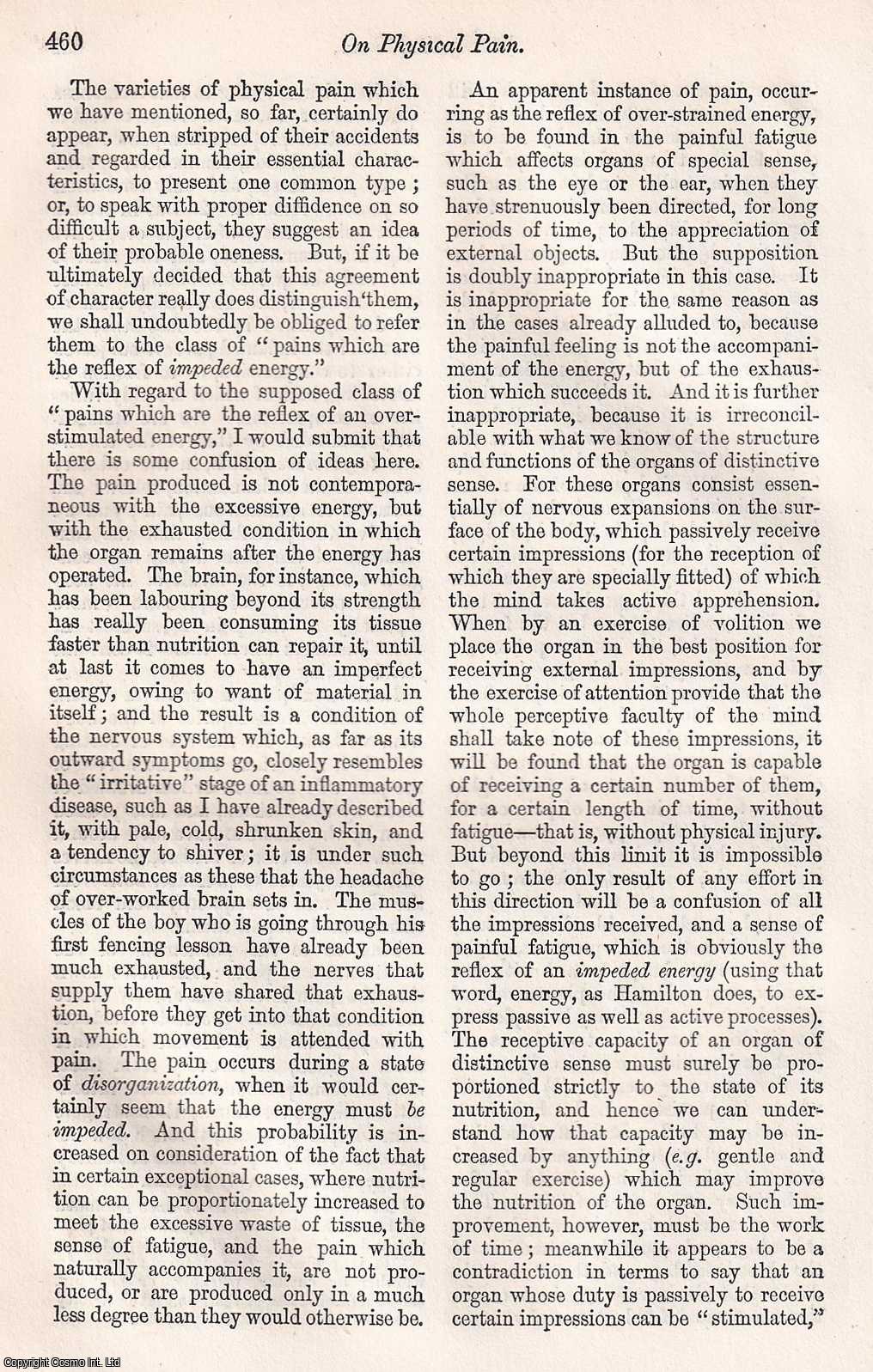Francis Edmund Anstie, M.D. - On Physical Pain. An original article from Macmillan's Magazine, 1863.