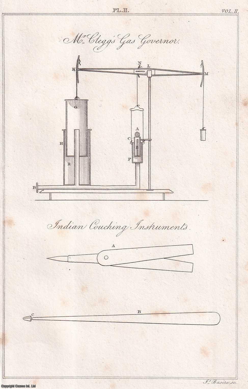 STREET LIGHTING - Further Account of Mr. Samuel Clegg's Improvements of the Apparatus used in Gas Illumination. An uncommon original article from the Journal of Science and the Arts, 1817.