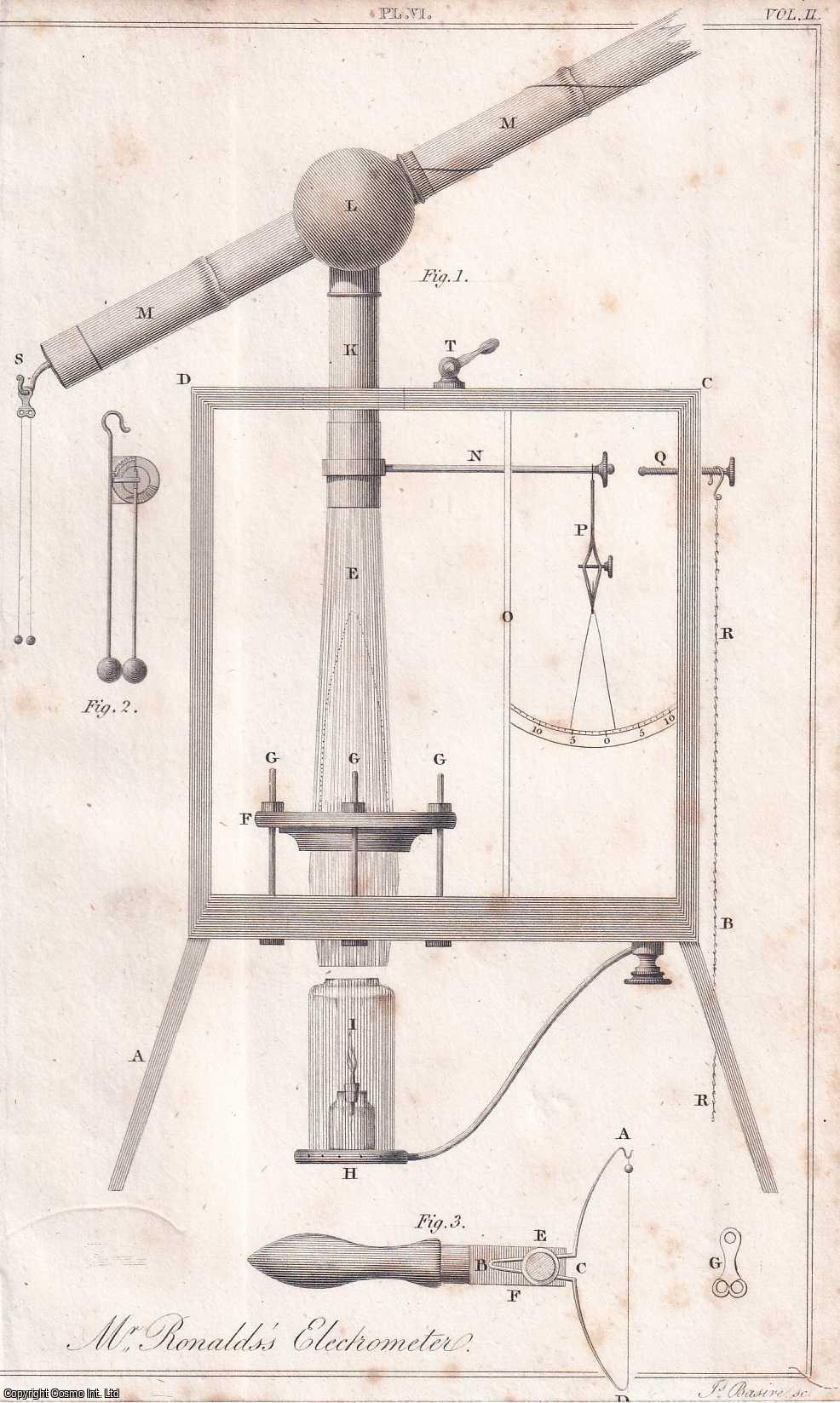 ATMOSPHERIC ELECTRICITY - An Account of an atmospheric Electrometer, by Francis Ronalds. An uncommon original article from the Journal of Science and the Arts, 1817.