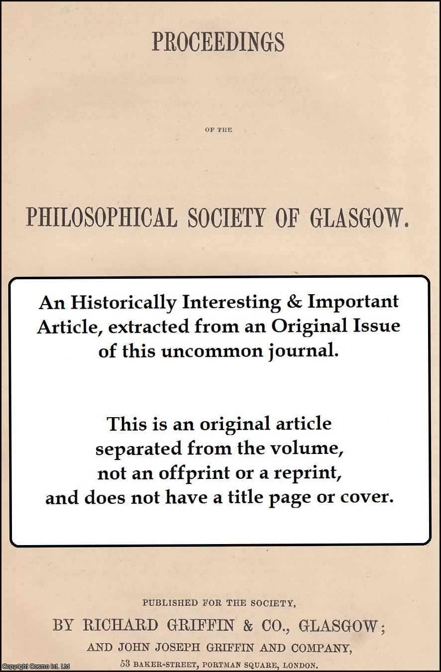 C.C. Stanford - A Chemist's View of the Sewage Question. This is an original article from the Proceedings of the Glasgow Philosophical Society, 1870.