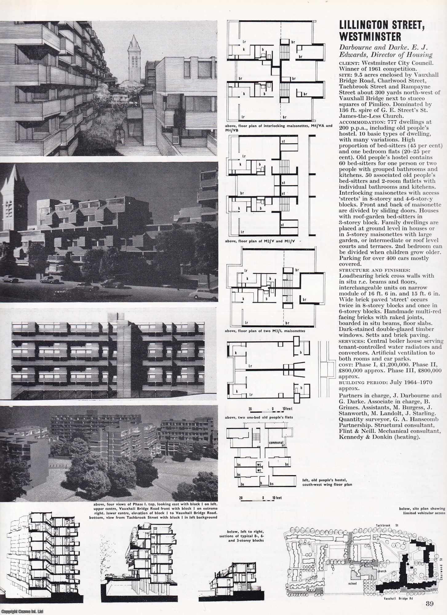 HOUSING - Housing, c. 1965. A collection of 33 buildings described and illustrated. This is an original article from The Architectural Review, 1965. See pictures for details of contents.