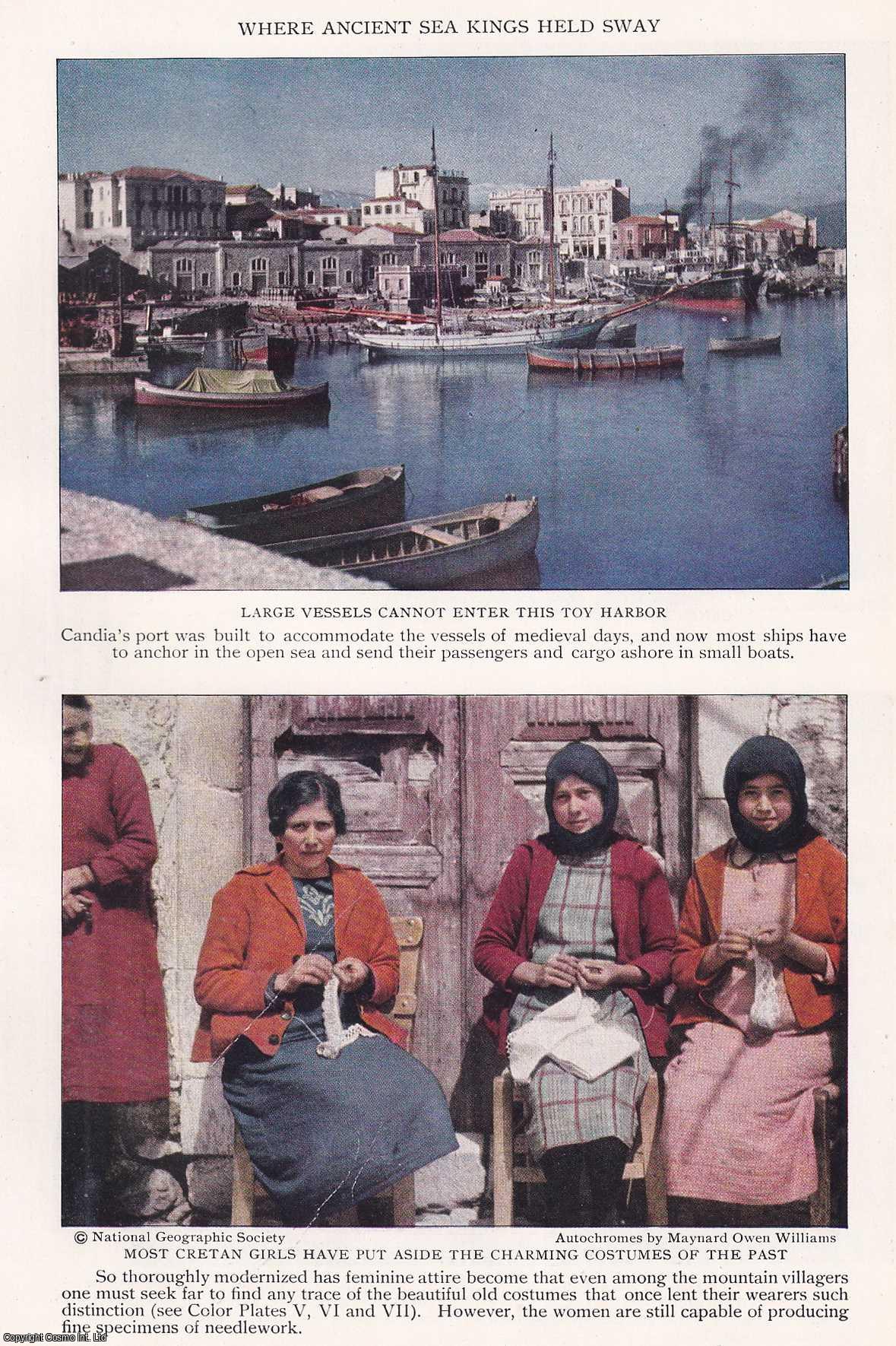 CRETE - Cruising to Crete. Four French Girls set Sail in a Breton Yawl for the Island of the Lengendary Minotaur. By Marthe Oulie & Marial Jean-Brunhes. An original article from the National Geographic Magazine, 1929.