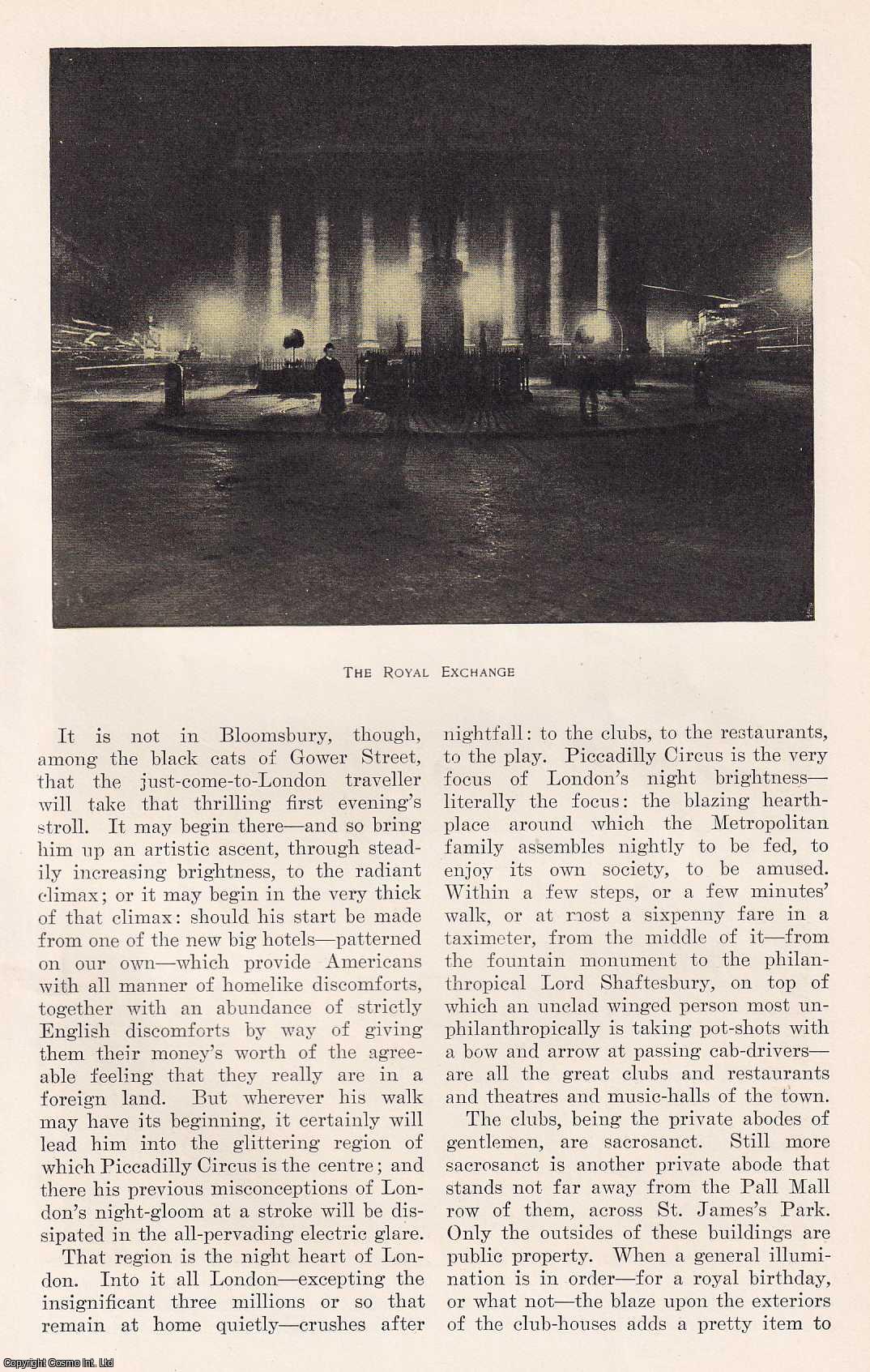 LONDON GLOOM - The Lighting of London : London by Night, by Thomas A. Janvier. An original article from the Harper's Monthly Magazine, 1908.