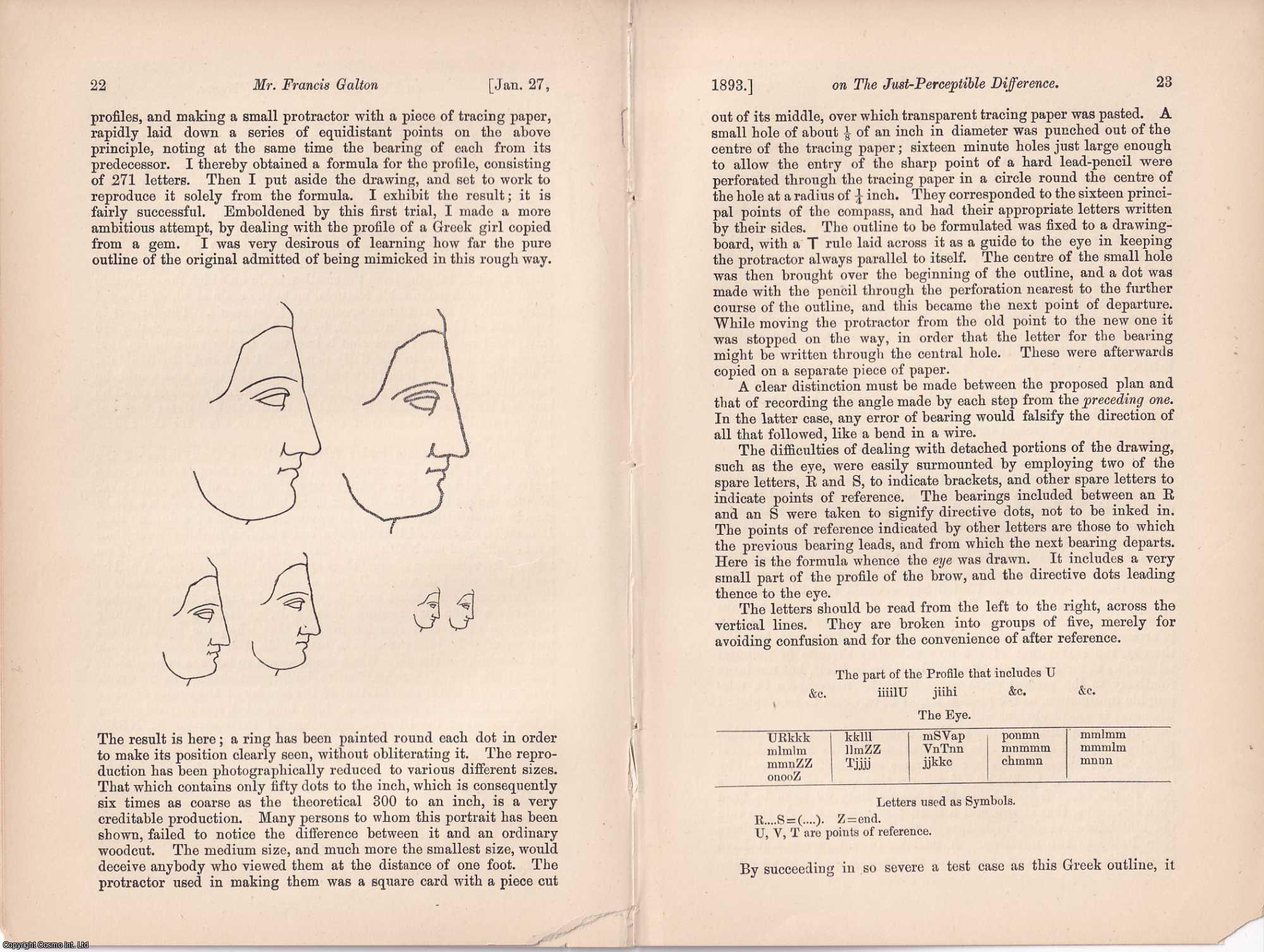 Francis Galton - The Just-Perceptible Difference. Royal Institution of Great Britain, Weekly Evening Meeting, Friday January 27th, 1893. A paper from Proceedings of the Royal Institution, 1893.